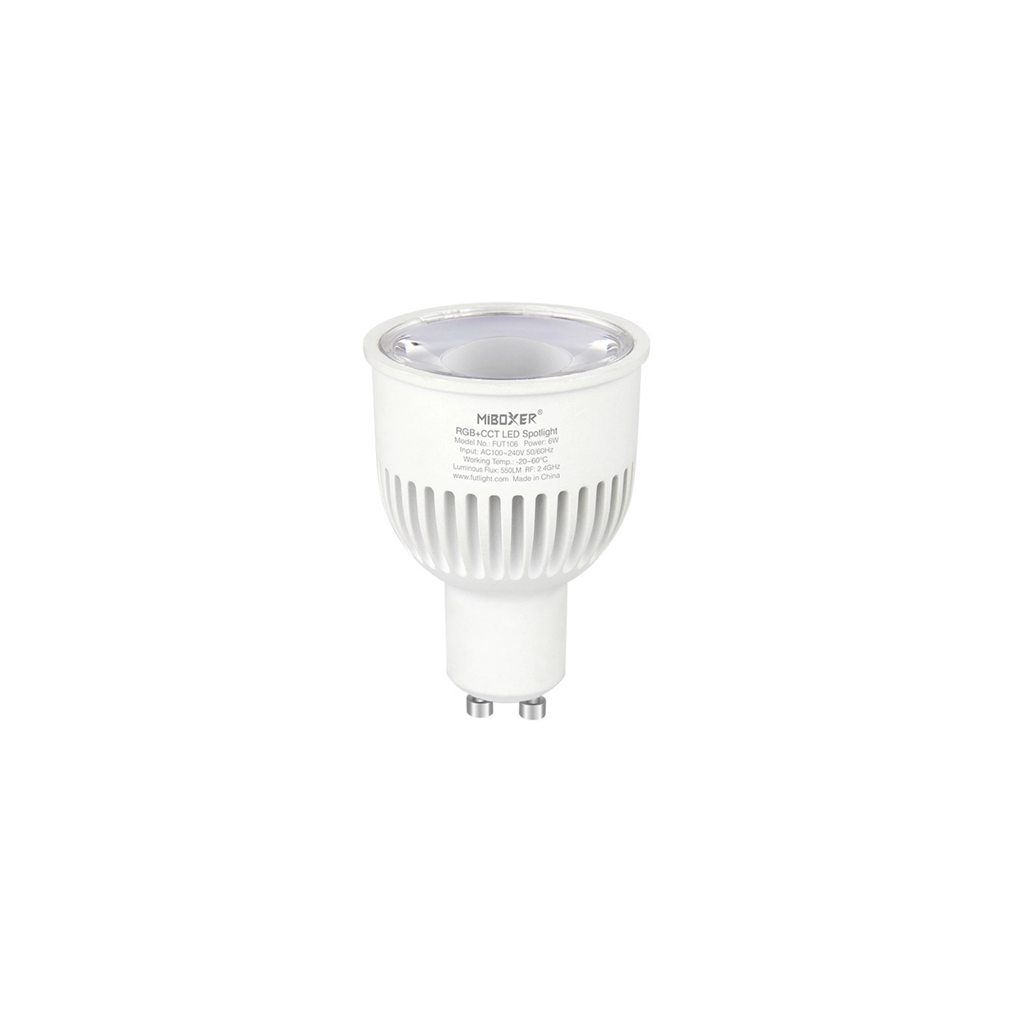 WSU Lights Mi-Light GU10 Spot MR16 - 6 Watt - RGB+CCT - 90lm/W WSU Lights Mi-Light GU10 Spot MR16 - 6 Watt - RGB+CCT - 90lm/W