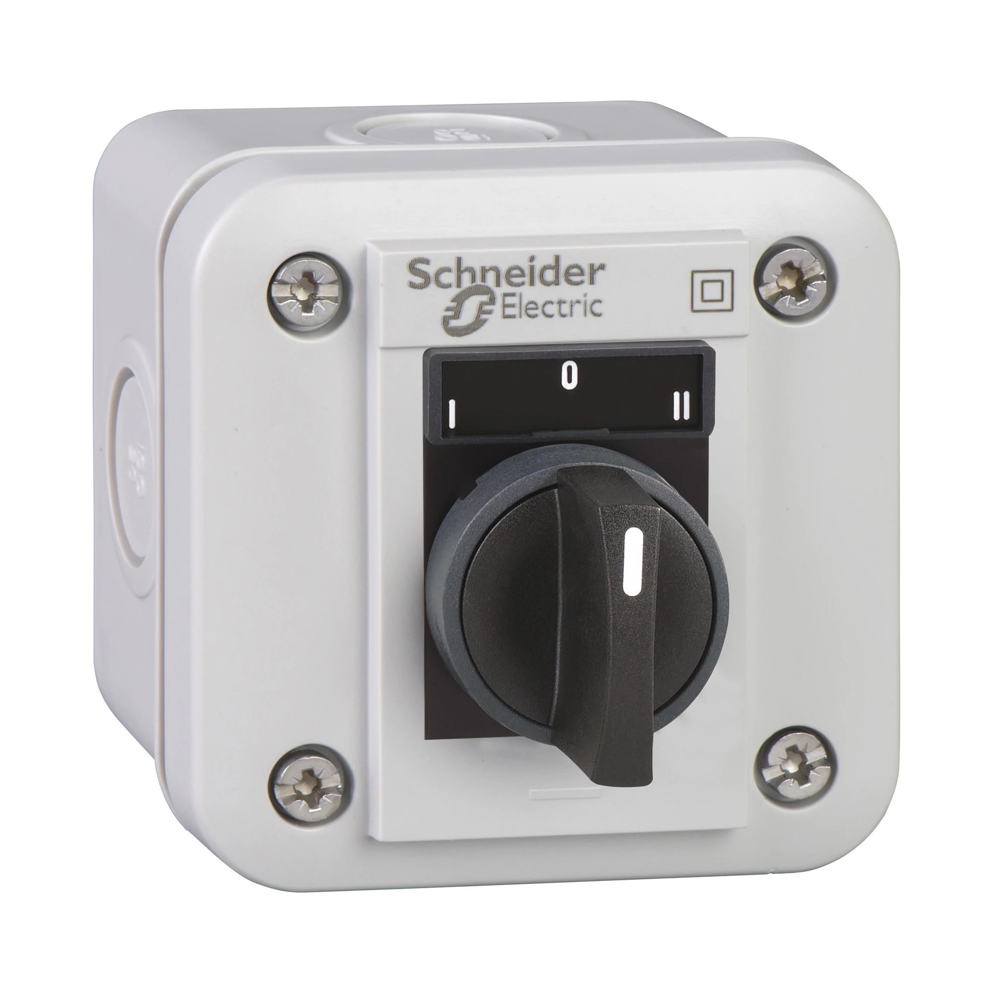 Schneider Electric XALE1333 Surface-mounted housing, Harmony XALE, plastic, light grey, 1 selector switch, 3 positions, I-O-II, 22mm, 2S (img_001) Schneider Electric XALE1333 Surface-mounted housing, Harmony XALE, plastic, light grey, 1 selector switch, 3 positions, I-O-II, 22mm, 2S (img_001)