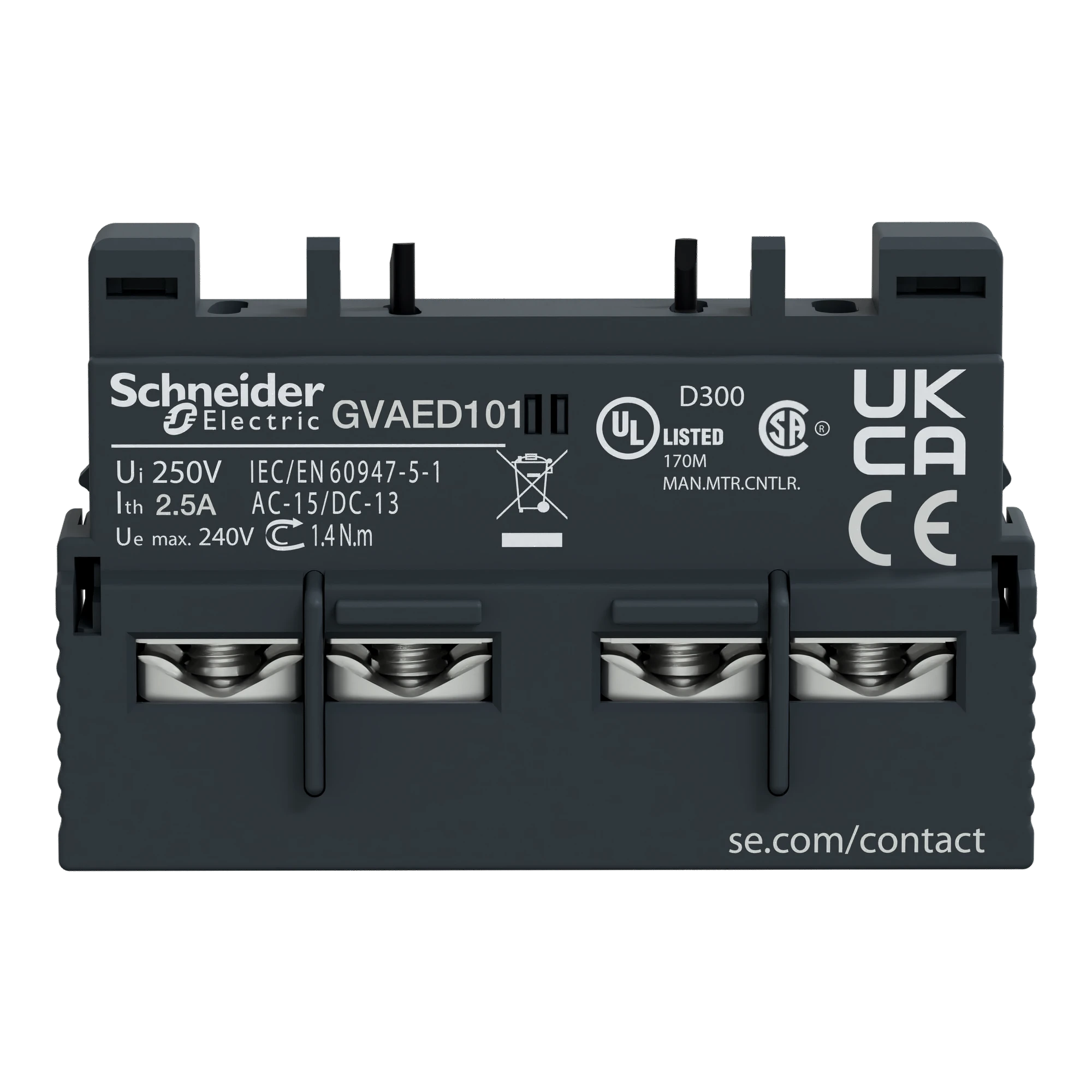Schneider Electric GVAED101 Auxiliary switch, 1NO+1NC, Fault (img_005) Schneider Electric GVAED101 Auxiliary switch, 1NO+1NC, Fault (img_005)