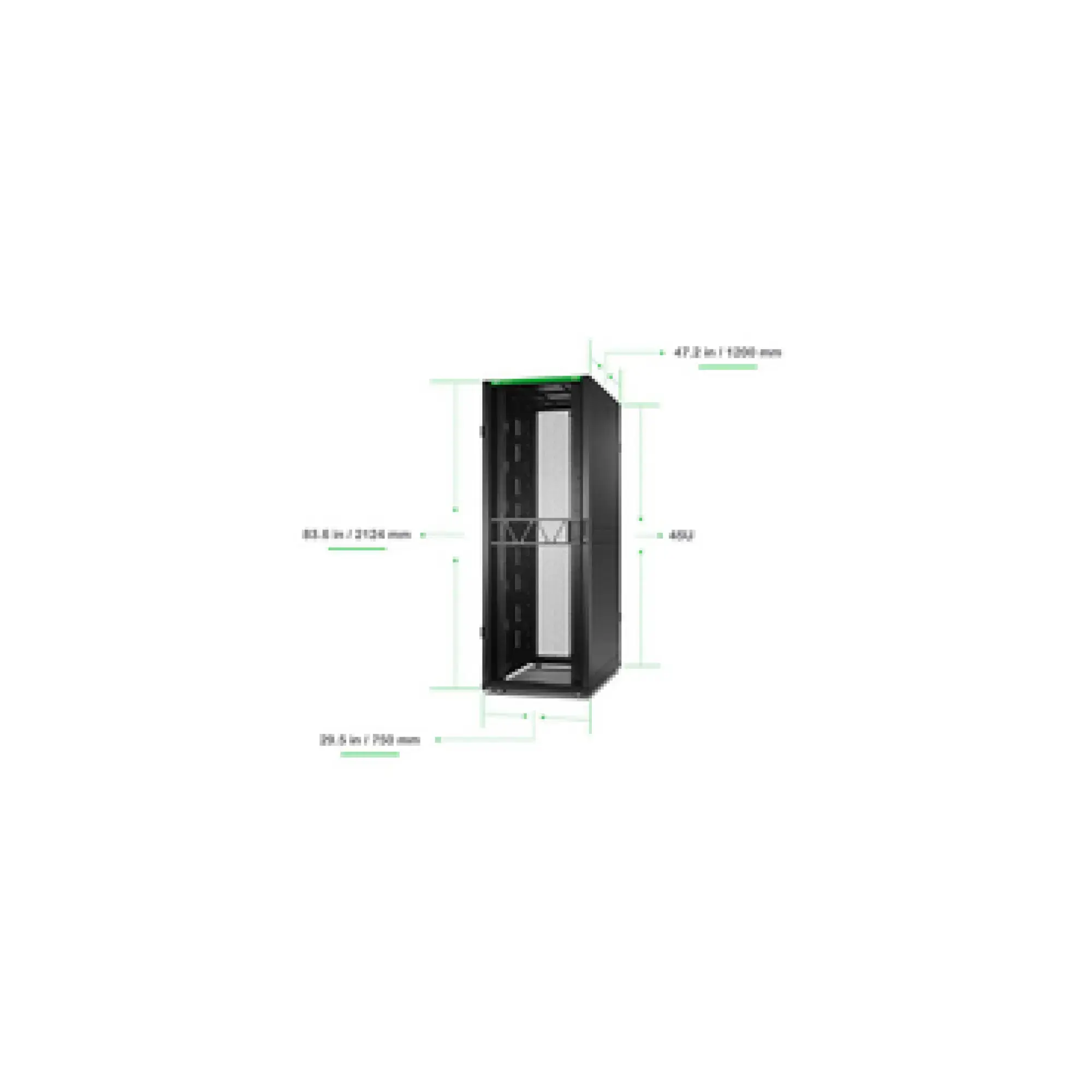 APC AR3355B2 APC NetS HElter SX Server Rack Gen 2, 45 HE, 2124H x 750W x 1200D mm, mit Seitenwänden, Schwarz (img_001)