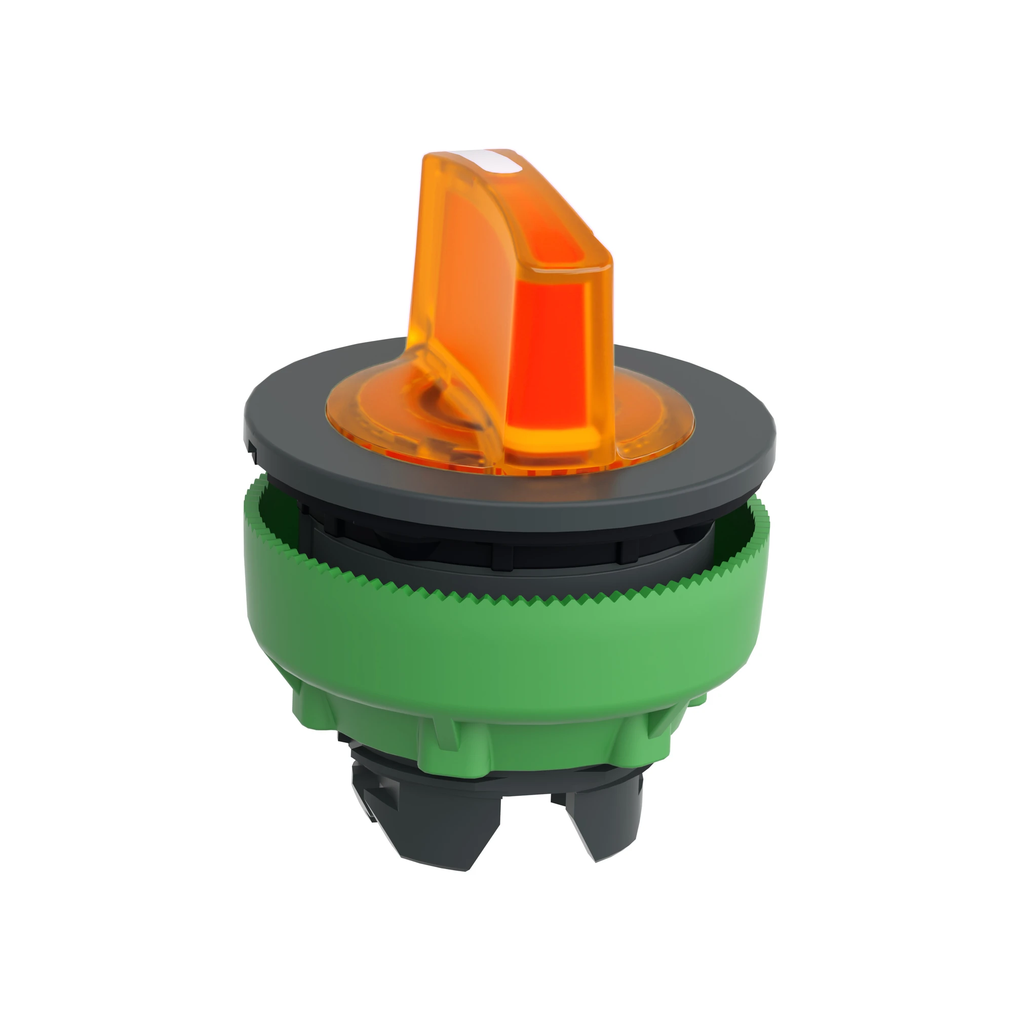 Schneider Electric ZB5FK1753 Illuminated selector switch, front element, Harmony XB5F, plastic, 30mm, orange, for universal LED, 3 positions, momentary (img_005)
