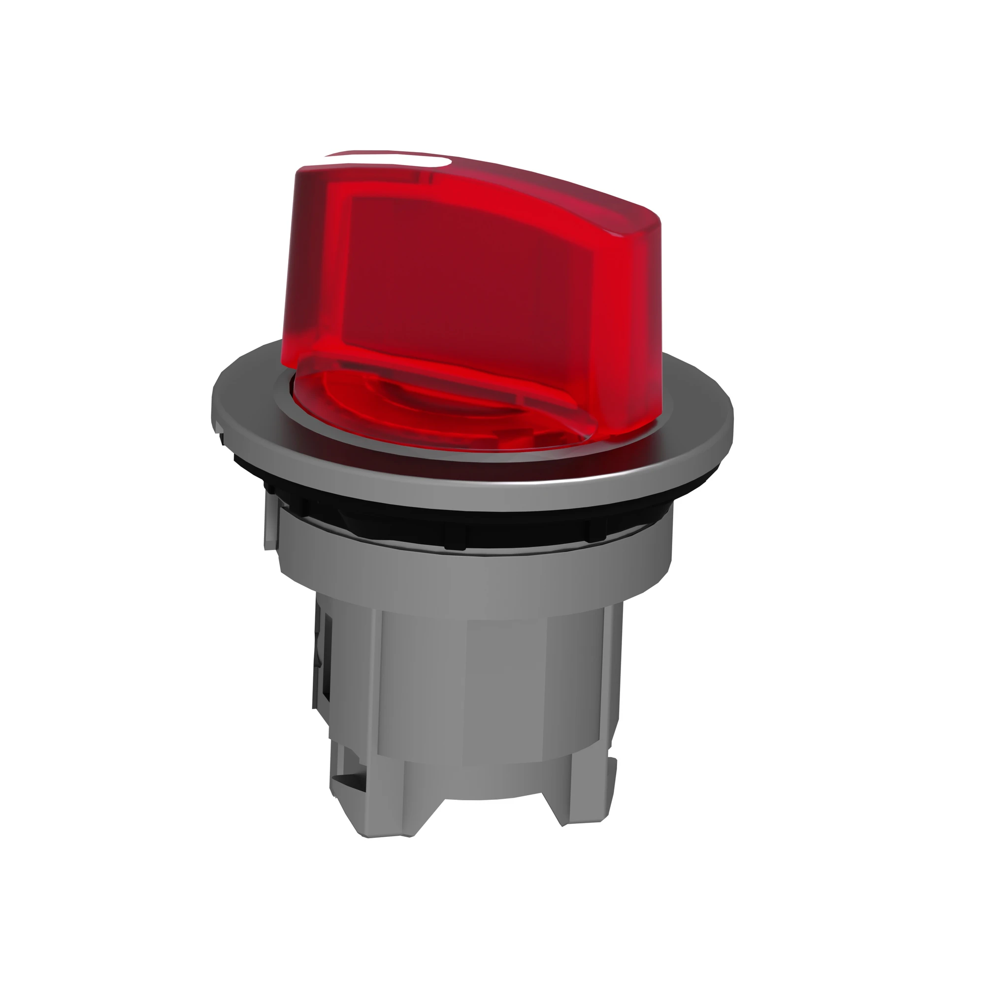 Schneider Electric ZB4FK1443 Illuminated selector switch, front element, Harmony XB4F, metal, 30mm, red, for universal LED, 2 positions, momentary (img_004)