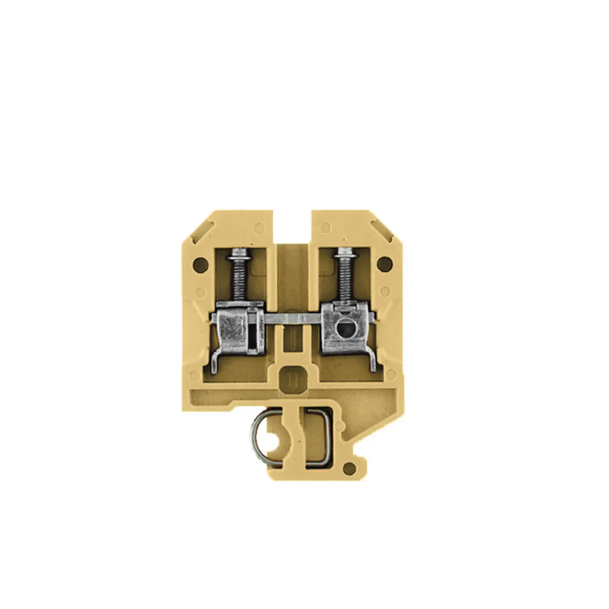 Weidmüller 1716240000 Feed-through terminal block, Screw connection, beige / yellow, 4 mm², 32 A, 800 V, Number of connections: 2 (img_001)
