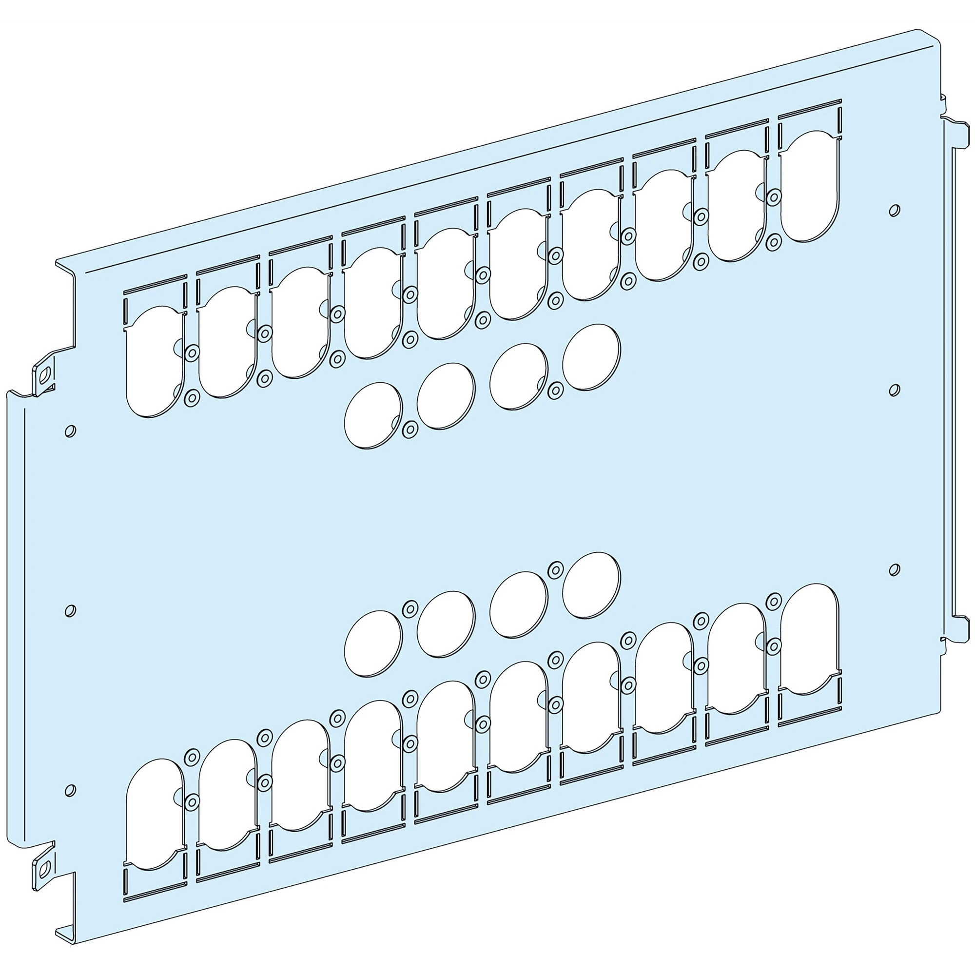 Schneider Electric LVS03422 PrismaSeT-P, Mounting plate, 3-4x NSX/NSX Vigi100-250 3-4pole, Rotary drive, Fixed installation, vertical, Width=650mm, H=6Modules (img_001) Schneider Electric LVS03422 PrismaSeT-P, Mounting plate, 3-4x NSX/NSX Vigi100-250 3-4pole, Rotary drive, Fixed installation, vertical, Width=650mm, H=6Modules (img_001)