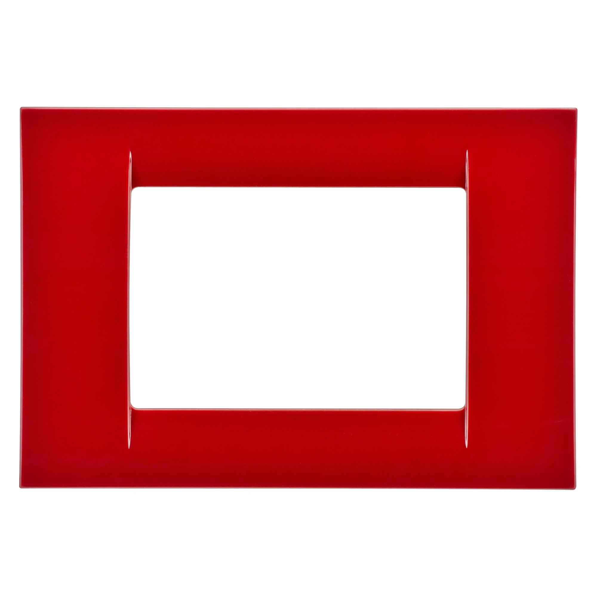 GEWISS GW22133 VIRNA PLATE - IN TECHNOPOLYMER GLOSS FINISHING - 3 GANG - CLASSIC BURGUNDY - SYSTEM (img_001)