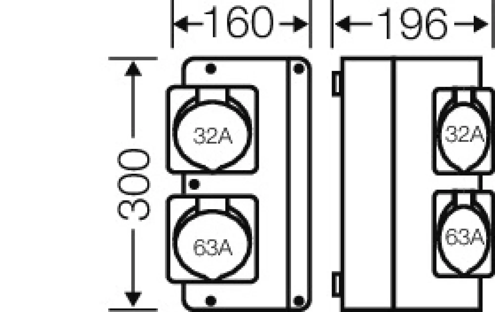 Hensel 20001087 Mi Connection Box, CEE 32A, + CEE 63A, 5p., 400V, 6h Mi CB 15 (img_003) Hensel 20001087 Mi Connection Box, CEE 32A, + CEE 63A, 5p., 400V, 6h Mi CB 15 (img_003)