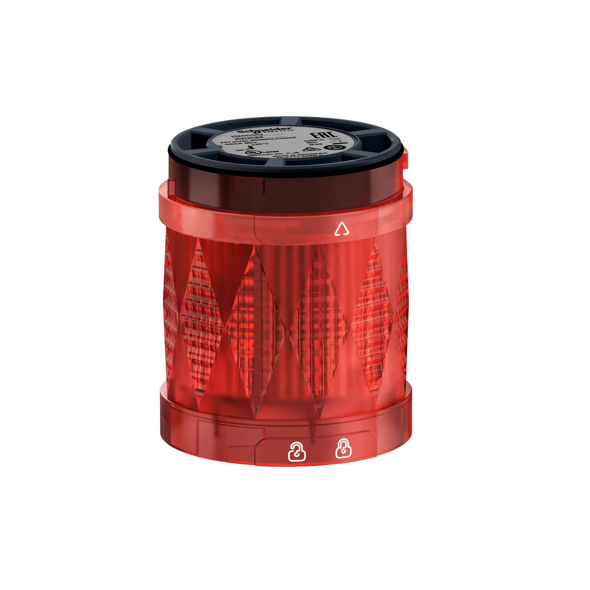 Schneider Electric XVUC64 Lighting element, Harmony XVU, modular, 60mm, LED, red, flashing light, IP65, 24V ACDC (img_001)
