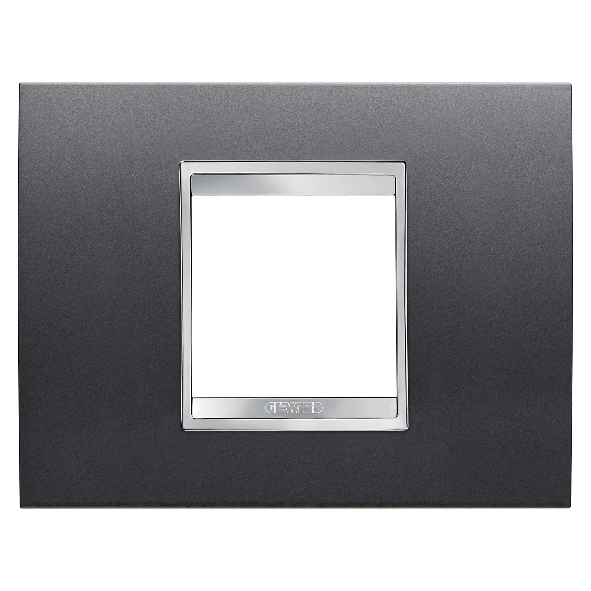 GEWISS GW16202VA LUX PLATE - IN PAINTED TECHNOPOLYMER - 2 MODULES - SLATE - CHORUSMART (img_001) GEWISS GW16202VA LUX PLATE - IN PAINTED TECHNOPOLYMER - 2 MODULES - SLATE - CHORUSMART (img_001)