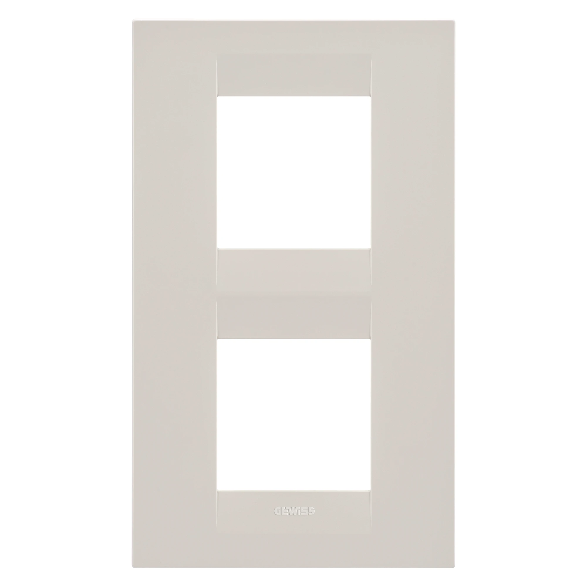 GEWISS GW16424TI GEO INTERNATIONAL PLATE - IN TECHNOPOLYMER - 2+2 MODULES VERTICAL - IVORY- CHORUSMART (img_001)