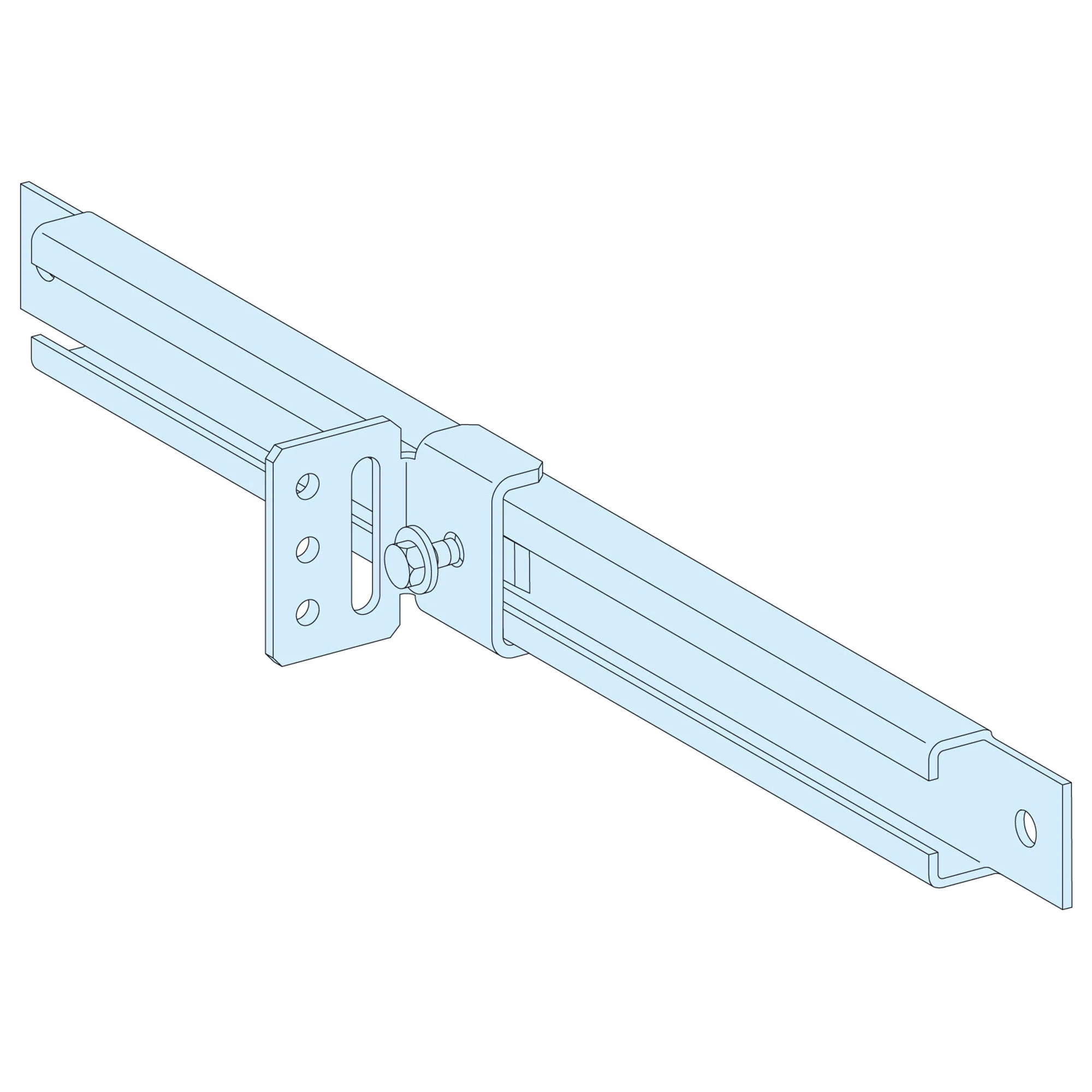 Schneider Electric LVS03593 PrismaSeT-P, Depth Adjustment Rail, with Mounting Bracket for Mounting Plate, (2 Pieces) (img_001) Schneider Electric LVS03593 PrismaSeT-P, Depth Adjustment Rail, with Mounting Bracket for Mounting Plate, (2 Pieces) (img_001)