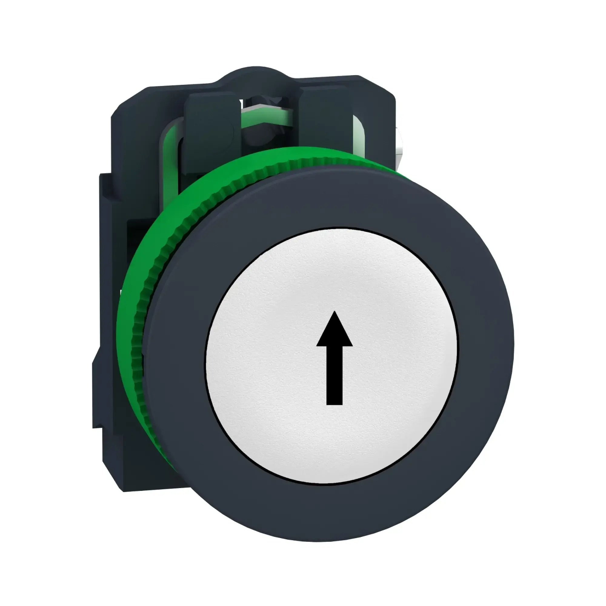 Schneider Electric XB5FA3341 Pushbutton, Harmony XB5F, plastic, antimicrobial, white, arrow up, 30mm, momentary, 1NO (img_003) Schneider Electric XB5FA3341 Pushbutton, Harmony XB5F, plastic, antimicrobial, white, arrow up, 30mm, momentary, 1NO (img_003)