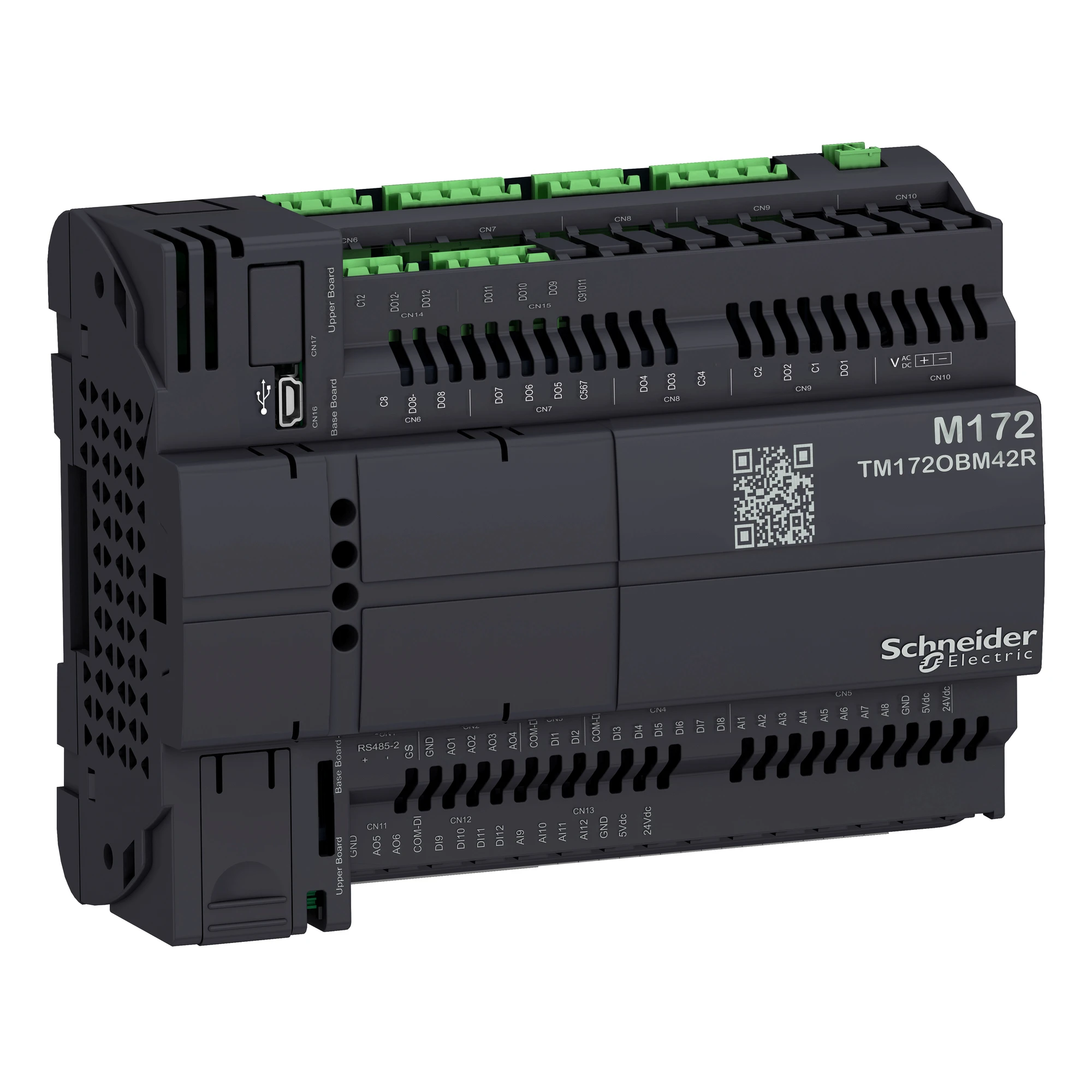 Schneider Electric TM172OBM42R PLC Control, Modicon M172 Optimized, 42 I/O, Ethernet, Modbus, BACnet, 24 VAC/DC (img_001)