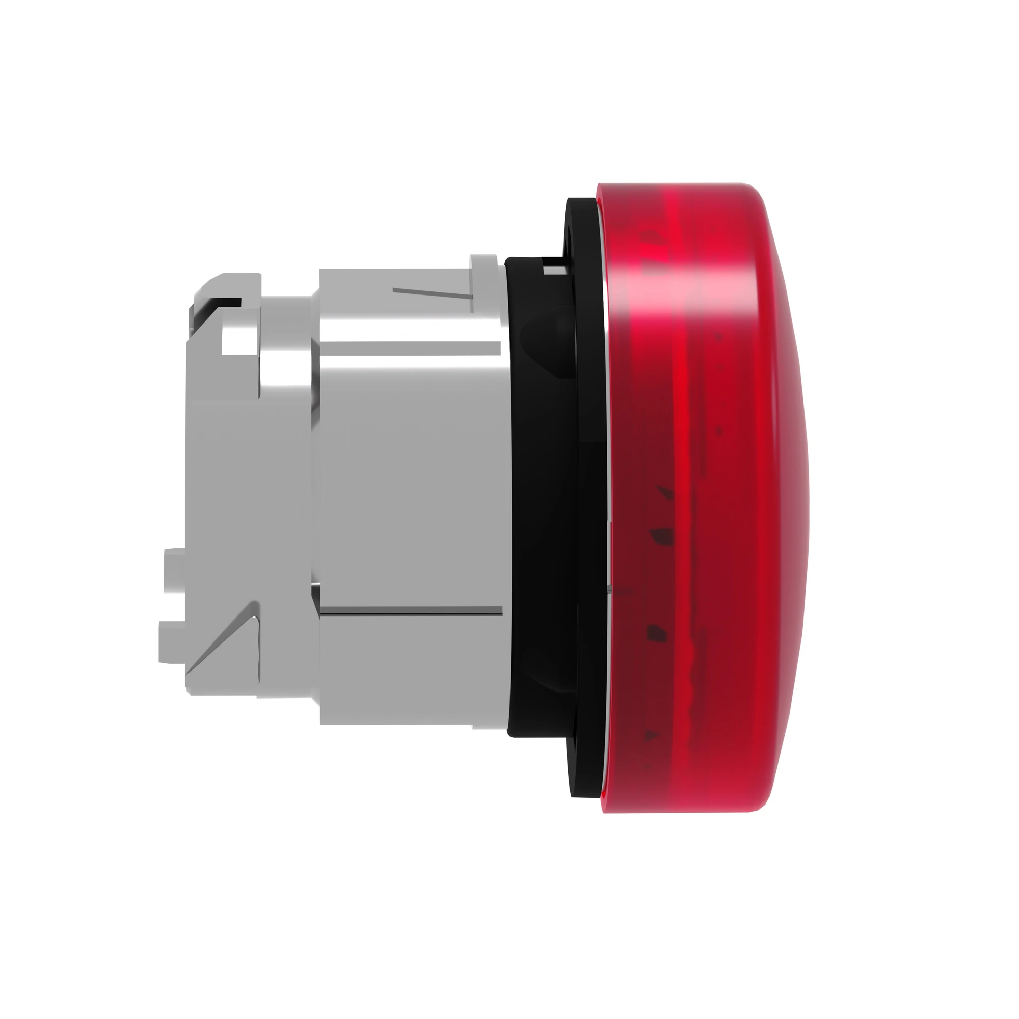 Schneider Electric ZB4BV043E Indicator light, Front element, Harmony XB4, Metal, 22mm, red, for universal LED, smooth dome, for insert label (img_003)