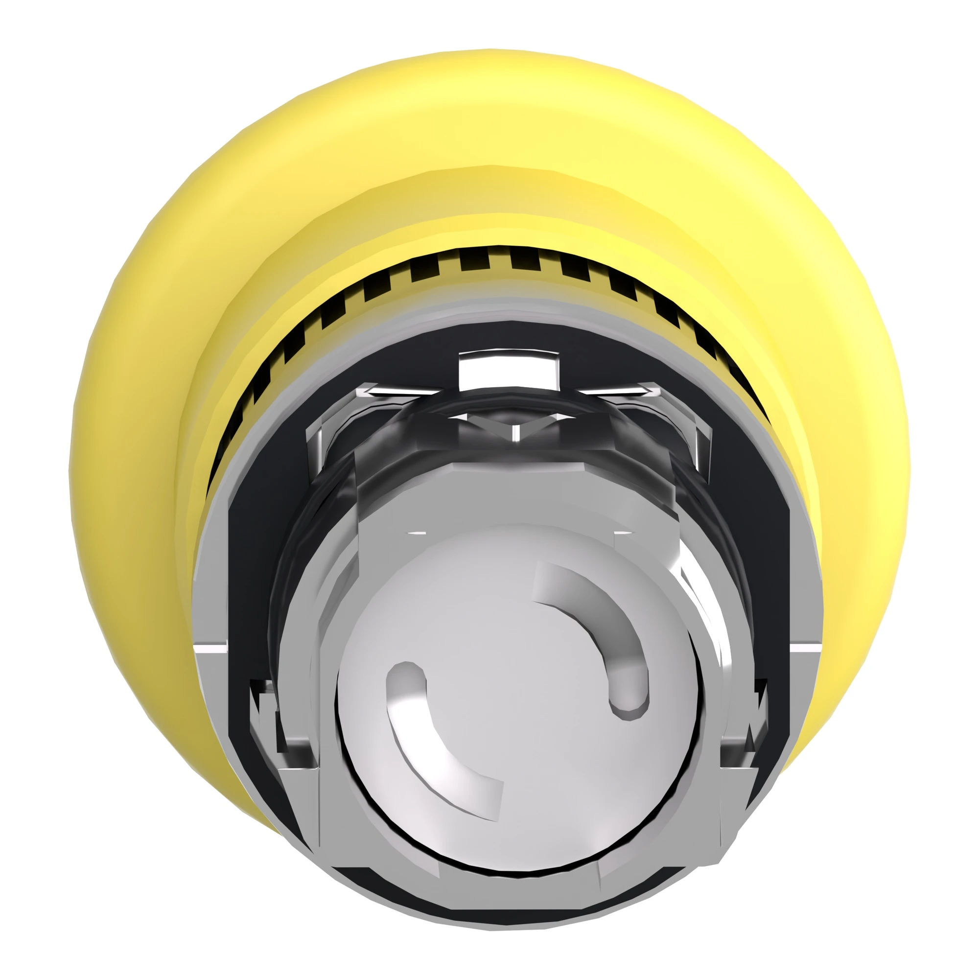 Schneider Electric ZB4BT5 Mushroom push button, front element, Harmony XB4, metal, 22mm, yellow, mushroom 40mm, pull release (img_003)