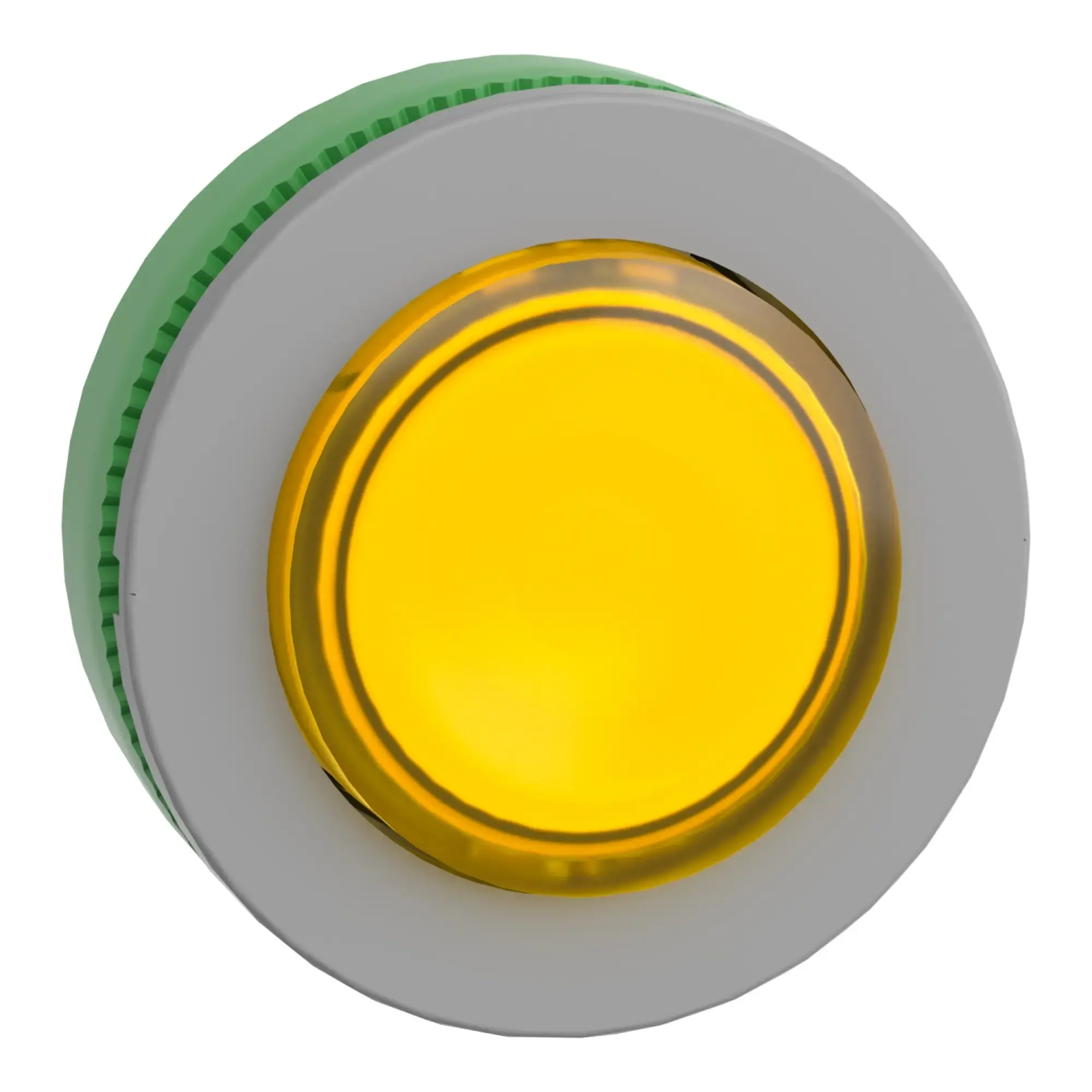 Schneider Electric ZB5FW183C0 Illuminated Pushbutton, Front Element, Harmony XB5F, Plastic, 30mm, Light Grey, Yellow, Projecting, for Universal LED (img_009)