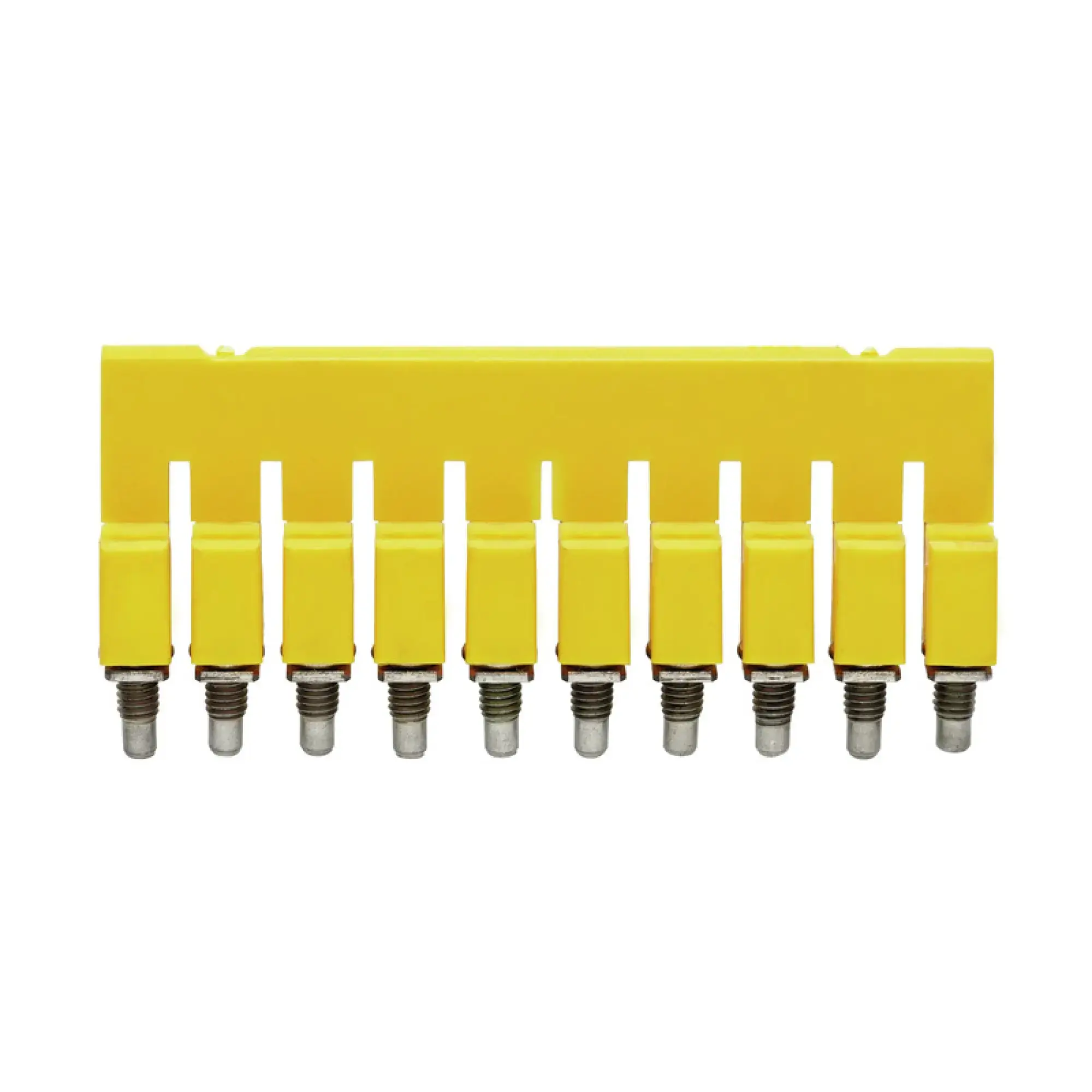 Weidmüller 1054460000 Cross-connector (terminal), when screwed in, yellow, 32 A, Number of poles: 10, Pitch in mm: 5.10, Insulated: Yes, Width: 7 mm (img_001) Weidmüller 1054460000 Cross-connector (terminal), when screwed in, yellow, 32 A, Number of poles: 10, Pitch in mm: 5.10, Insulated: Yes, Width: 7 mm (img_001)