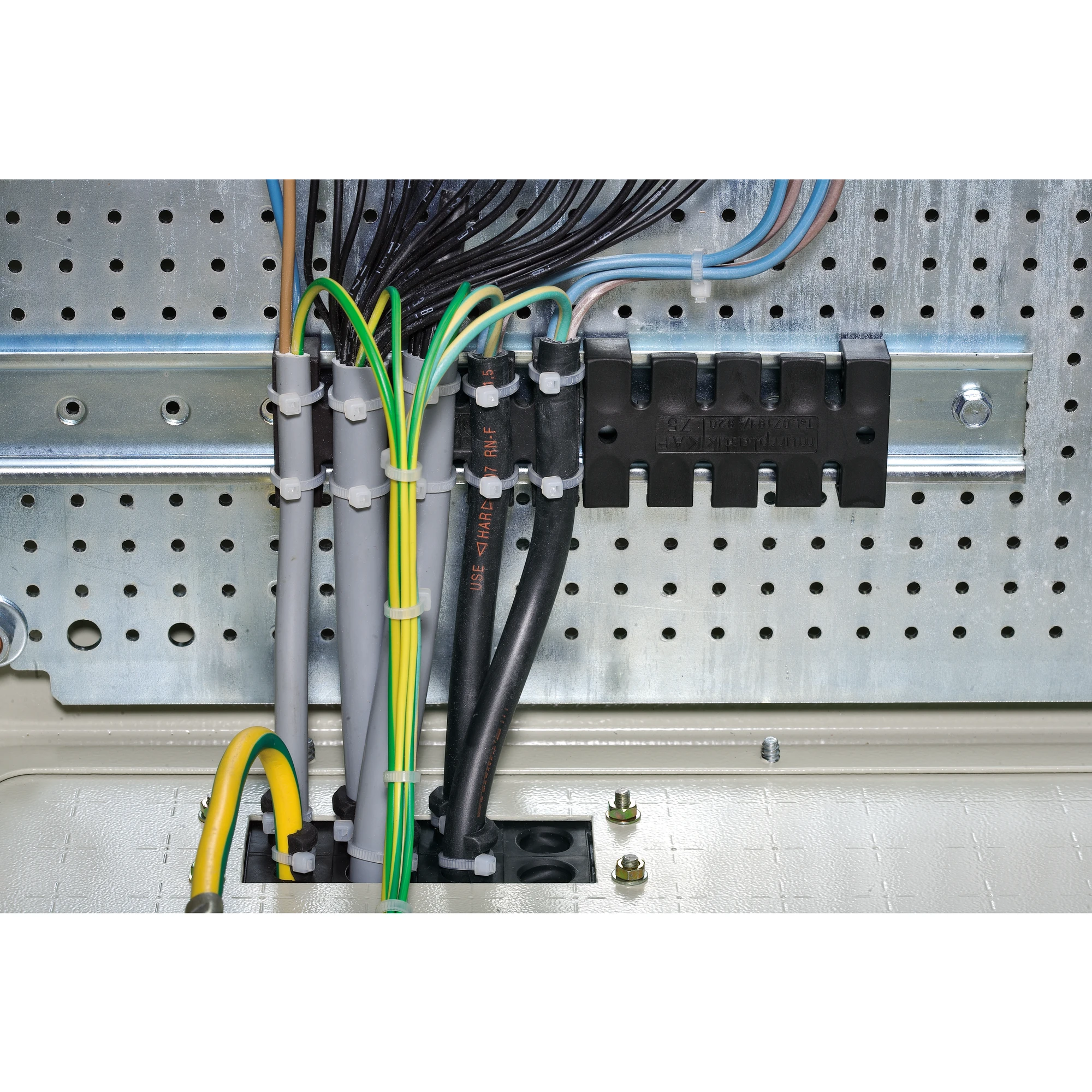 Schneider Electric NSYSCCDINLG75 Set, 10 cable supports, plastic, length 75mm. (img_001)