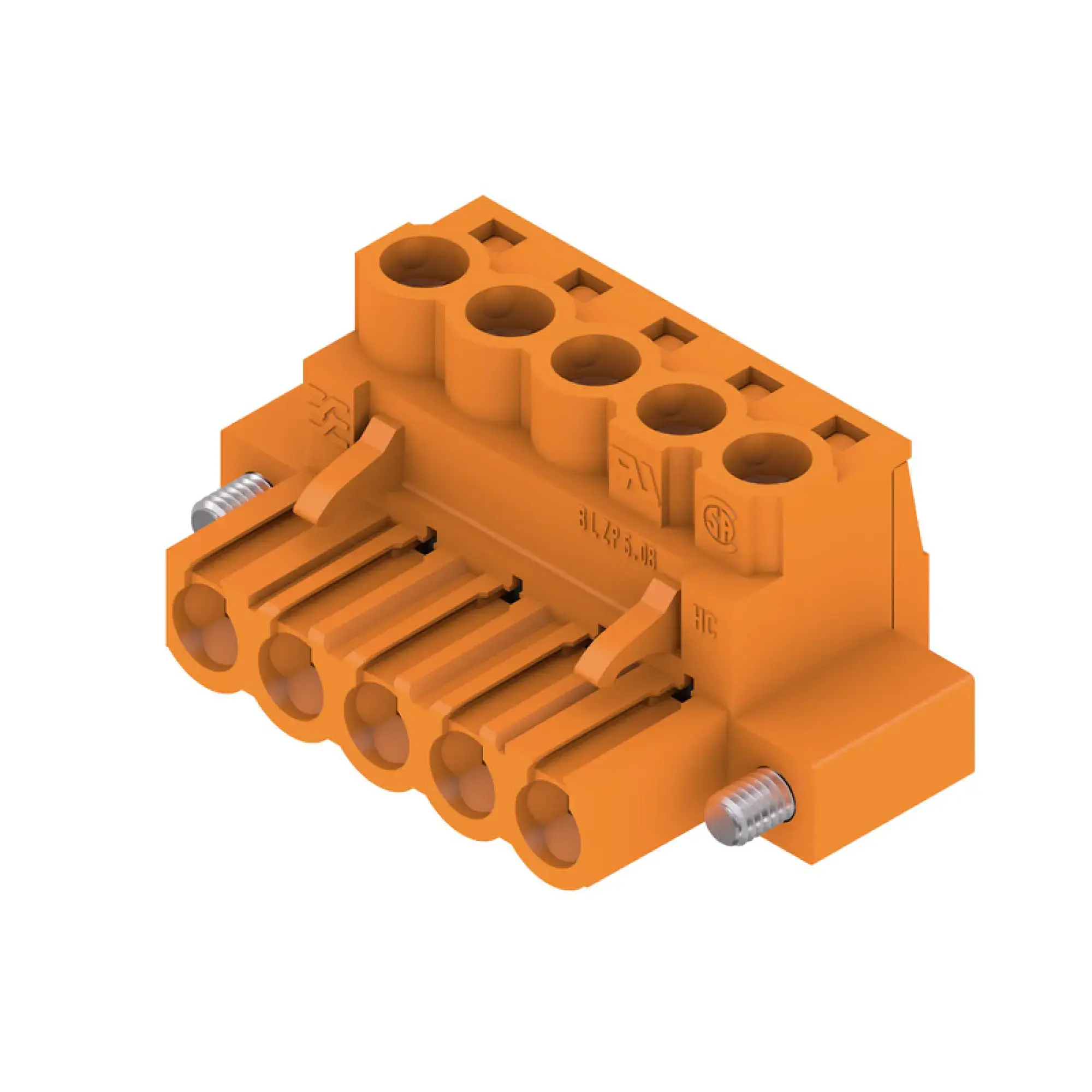 Weidmüller 1944120000 PCB connector (wire connection), 320 V, 23 A, Pitch in mm: 5.08, 4 mm², Number of poles: 5, Clamping yoke connection, Box (img_001)