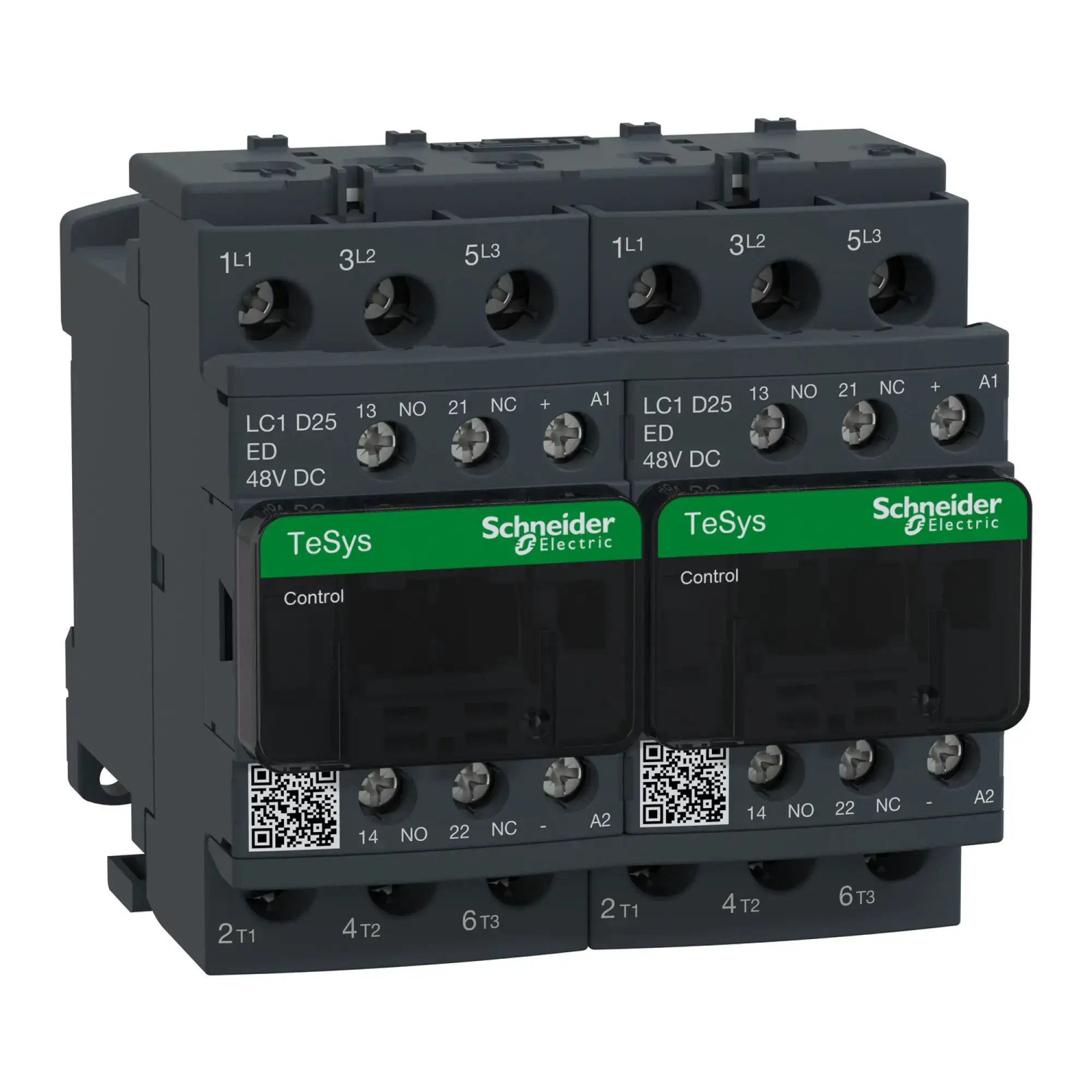 Schneider Electric LC2D25ED Reversing Contactor Combination, 3p+1NO+1NC, 11kW/400V/AC3, 25A, Coil 48V DC (img_002)