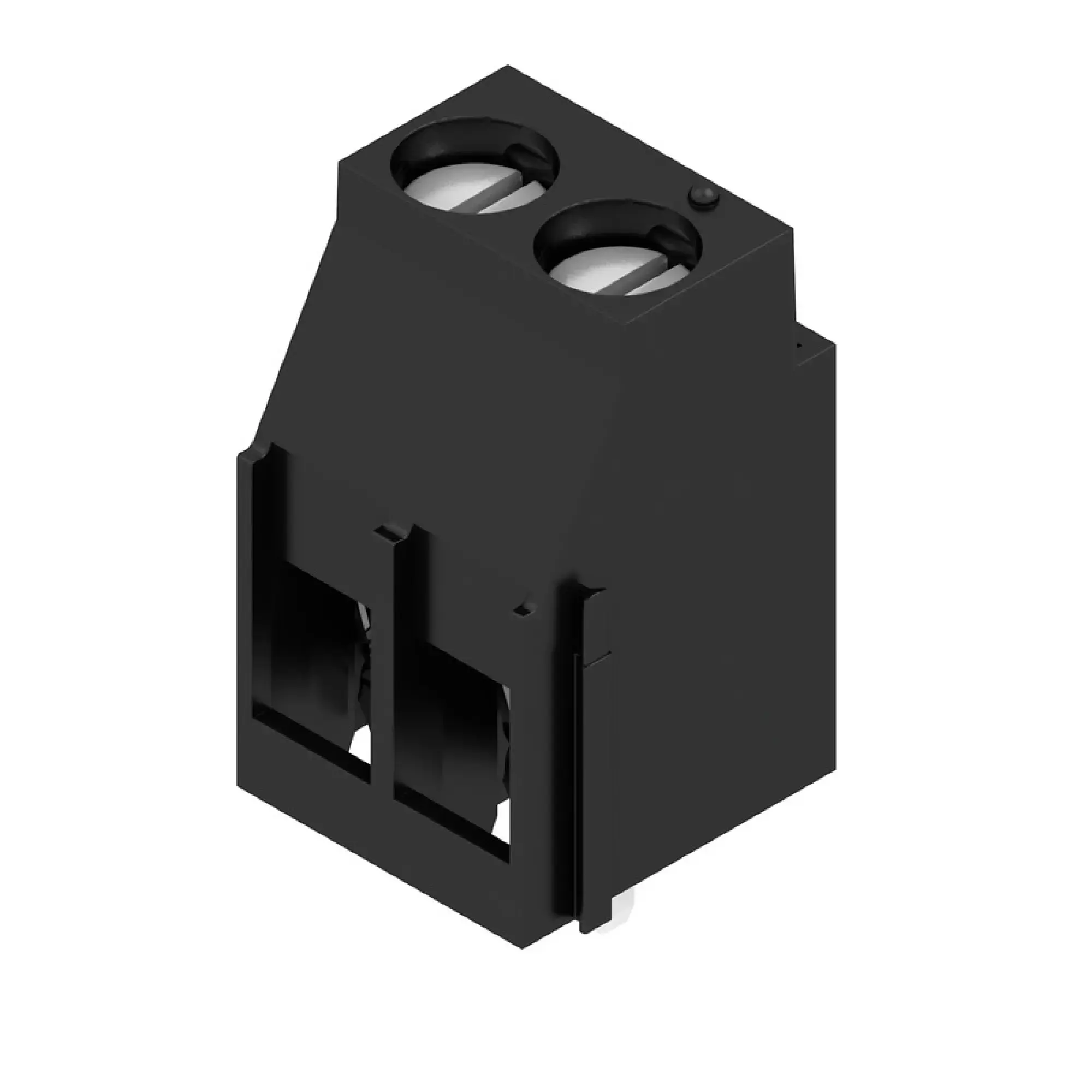 Weidmüller 1067560000 PCB terminal, 320 V, 32.5 A, Pitch in mm: 5.08, 6 mm², Number of poles: 2, Clamping yoke connection, THT solder connection, 90°, Box (img_001)