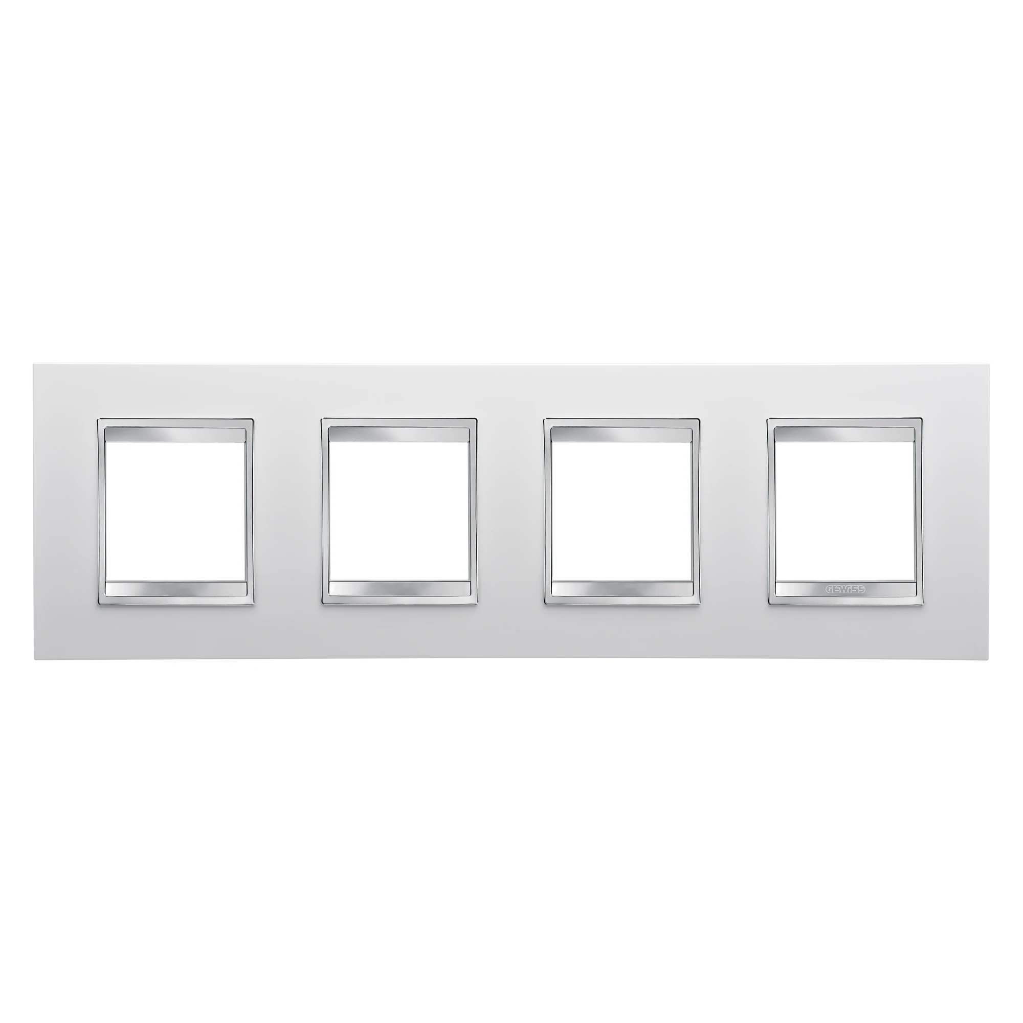 GEWISS GW16228TB LUX INTERNATIONAL PLATE - IN TECHNOPOLYMER - 2+2+2+2 MODULES HORIZONTAL - WHITE - CHORUSMART (img_001) GEWISS GW16228TB LUX INTERNATIONAL PLATE - IN TECHNOPOLYMER - 2+2+2+2 MODULES HORIZONTAL - WHITE - CHORUSMART (img_001)