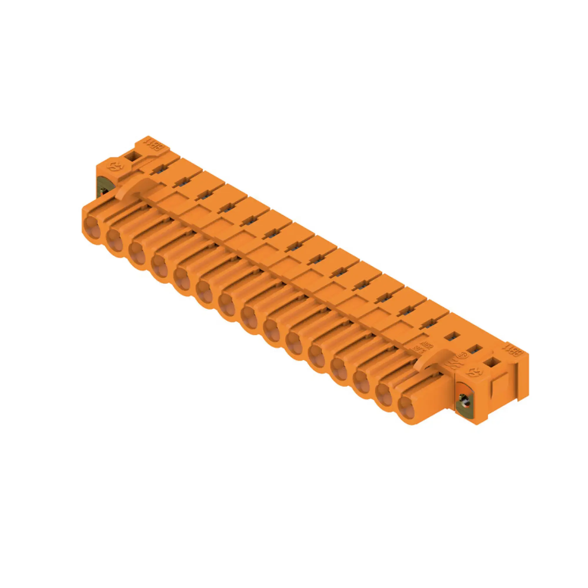 Weidmüller 1843880000 PCB connector (board connection), 320 V, 23 A, Pitch in mm: 5.08, Number of poles: 15, THT solder connection, Box (img_001)