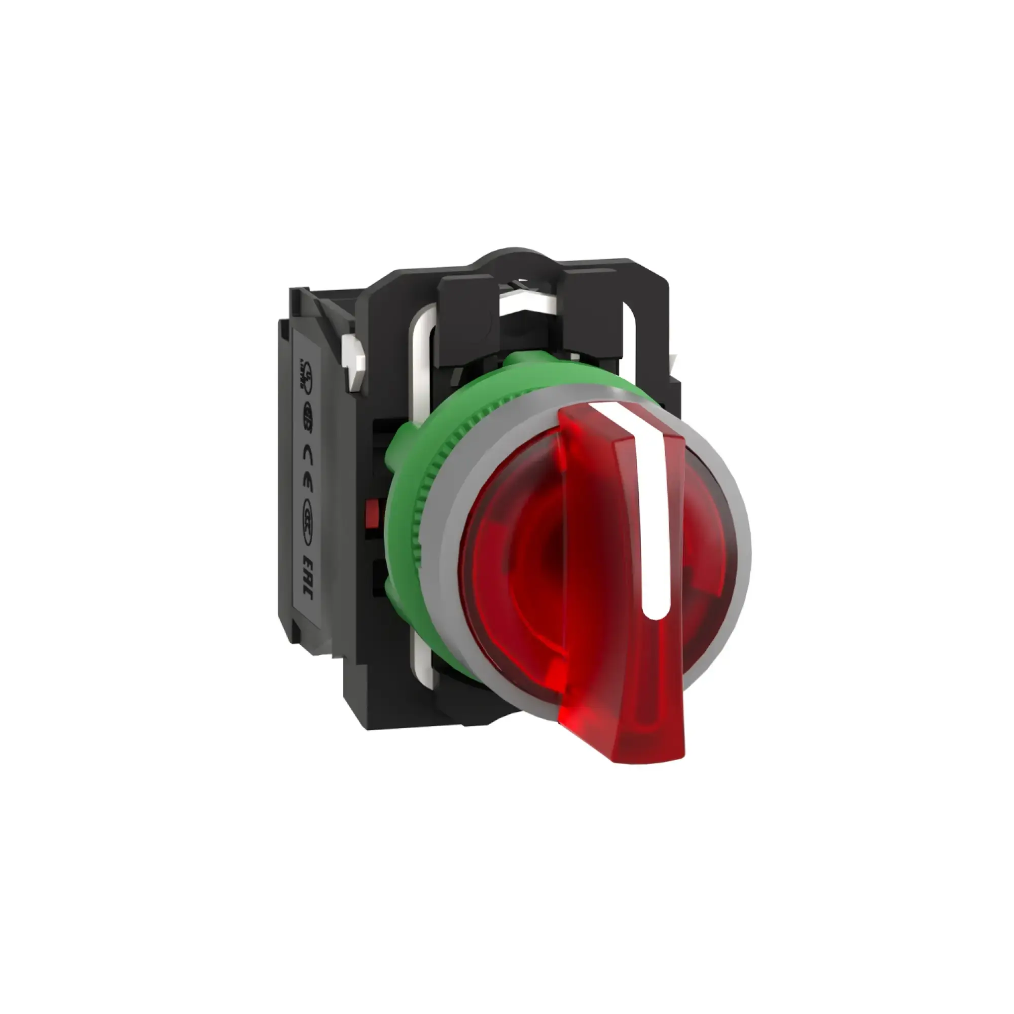 Schneider Electric XB5AK134G5C0 Illuminated Selector Switch, Harmony XB5, Plastic, Light Grey, Red, 22mm, Universal LED, 3 Positions, 1NC + 1NO, 110-120V AC (img_001) Schneider Electric XB5AK134G5C0 Illuminated Selector Switch, Harmony XB5, Plastic, Light Grey, Red, 22mm, Universal LED, 3 Positions, 1NC + 1NO, 110-120V AC (img_001)