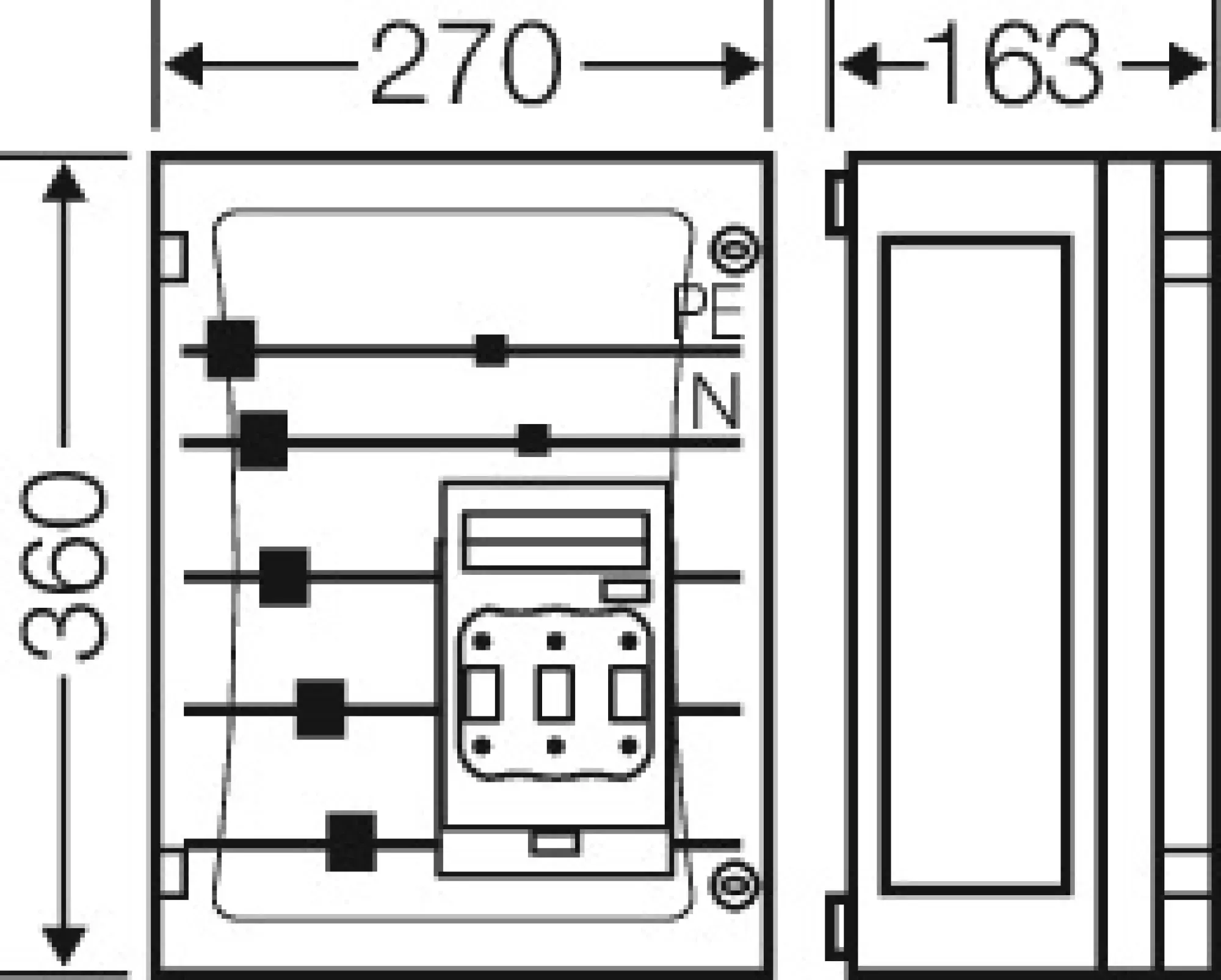 Hensel 68000241 ENYSTAR-Sammels.geh. mit Si.lasttrennsch , 1x3xNH00C,a. Sammels., 250A, 5polig FP 3226 (img_002)