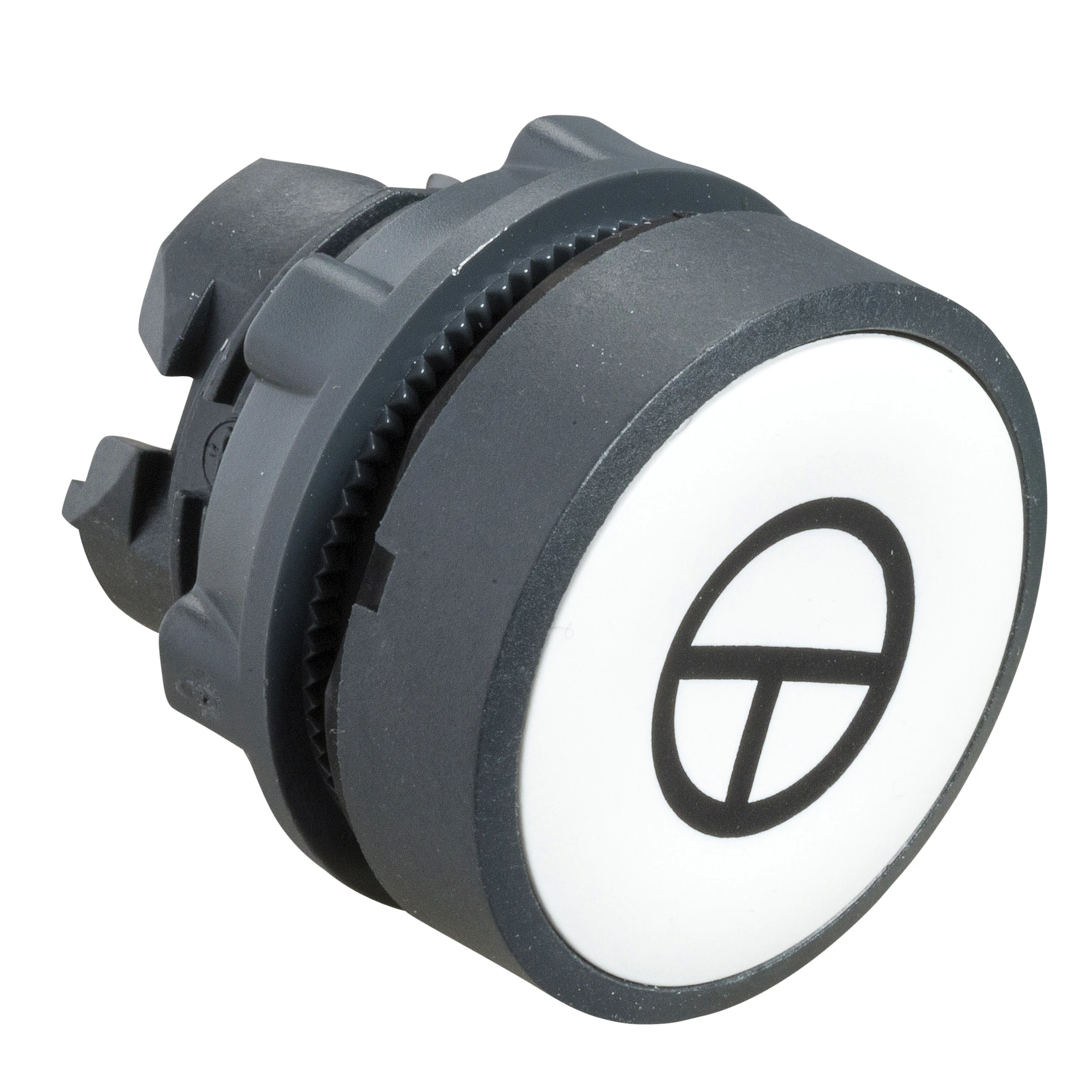 Schneider Electric ZB5AA145 Push-button, front element, Harmony XB5, plastic, 22mm, white, labeled T, momentary (img_001)