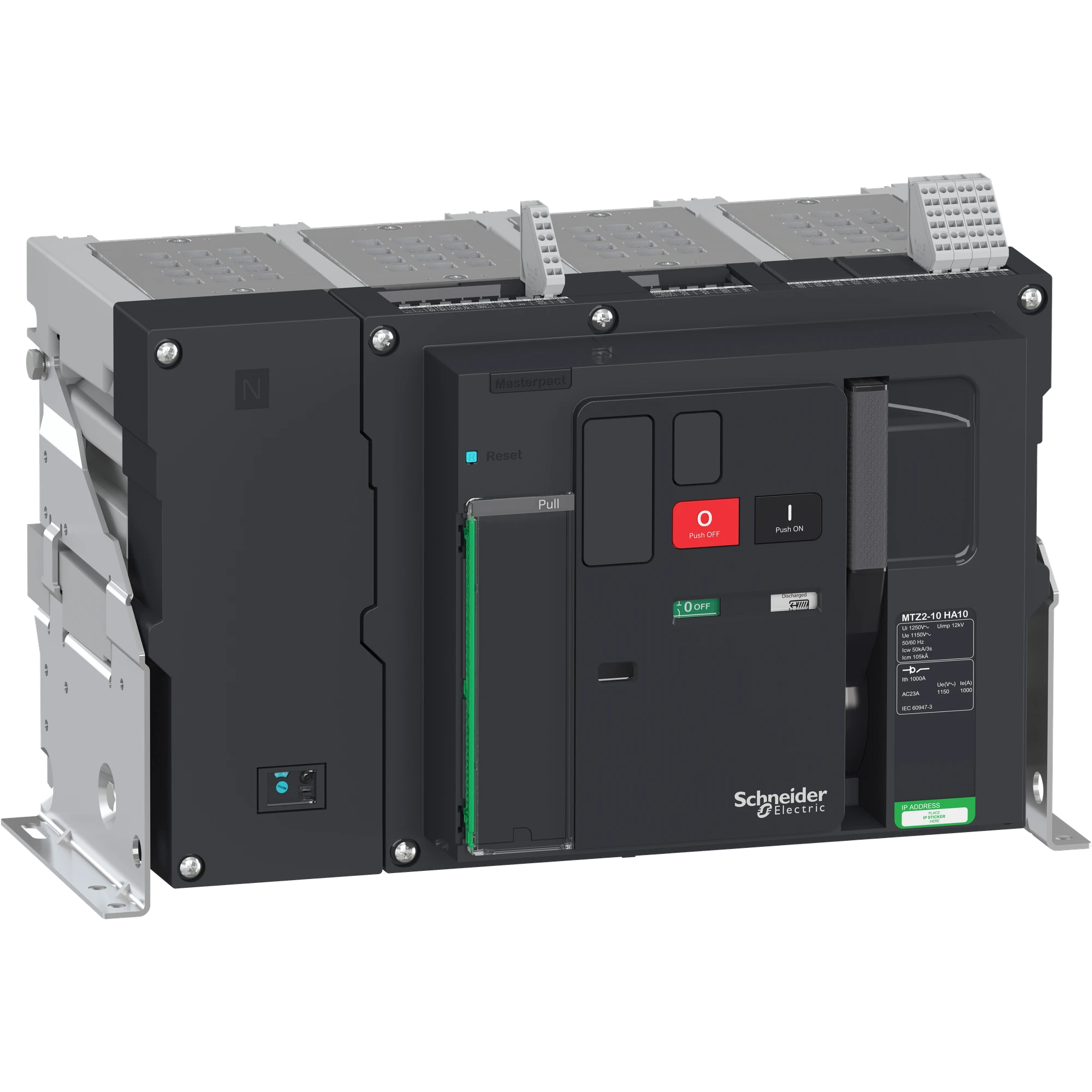 Schneider Electric LV847271 MasterPacT MTZ2 10 HA10 1000A 4P Icm=105kApeak@1150V Fixed Mount Load Break Switch (img_001)