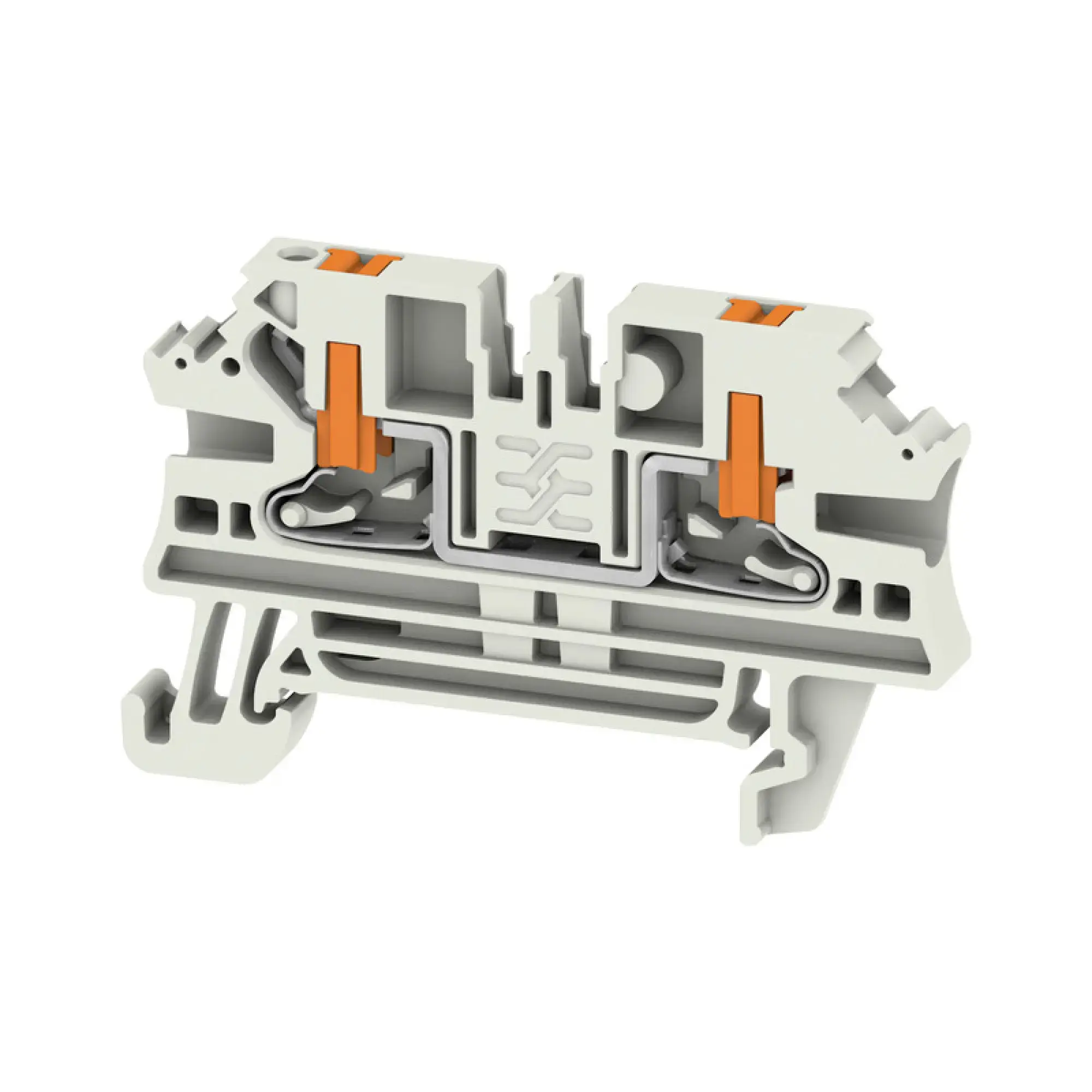 Weidmüller 2847300000 Feed-through terminal block, PUSH IN, Light Grey, 2.5 mm², 24 A, 800 V, Number of connections: 2 (img_001)