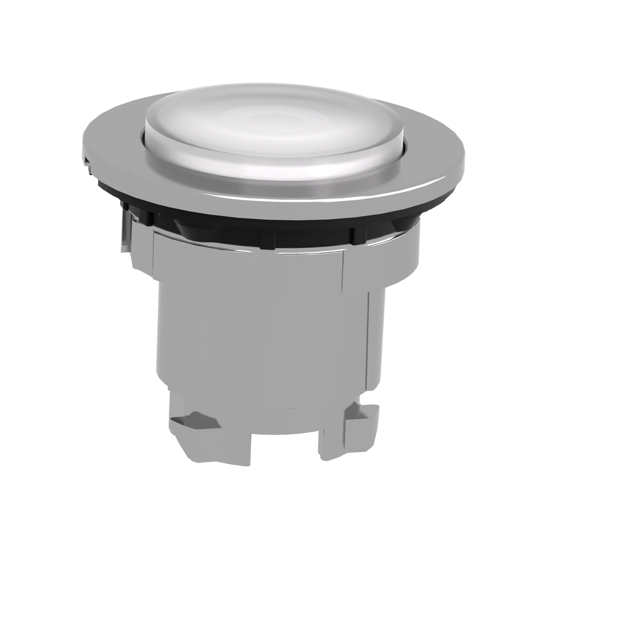 Schneider Electric ZB4FH13 Illuminated pushbutton, front element, Harmony XB4F, metal, 30mm, white, protruding, for universal LED, latching (img_005)