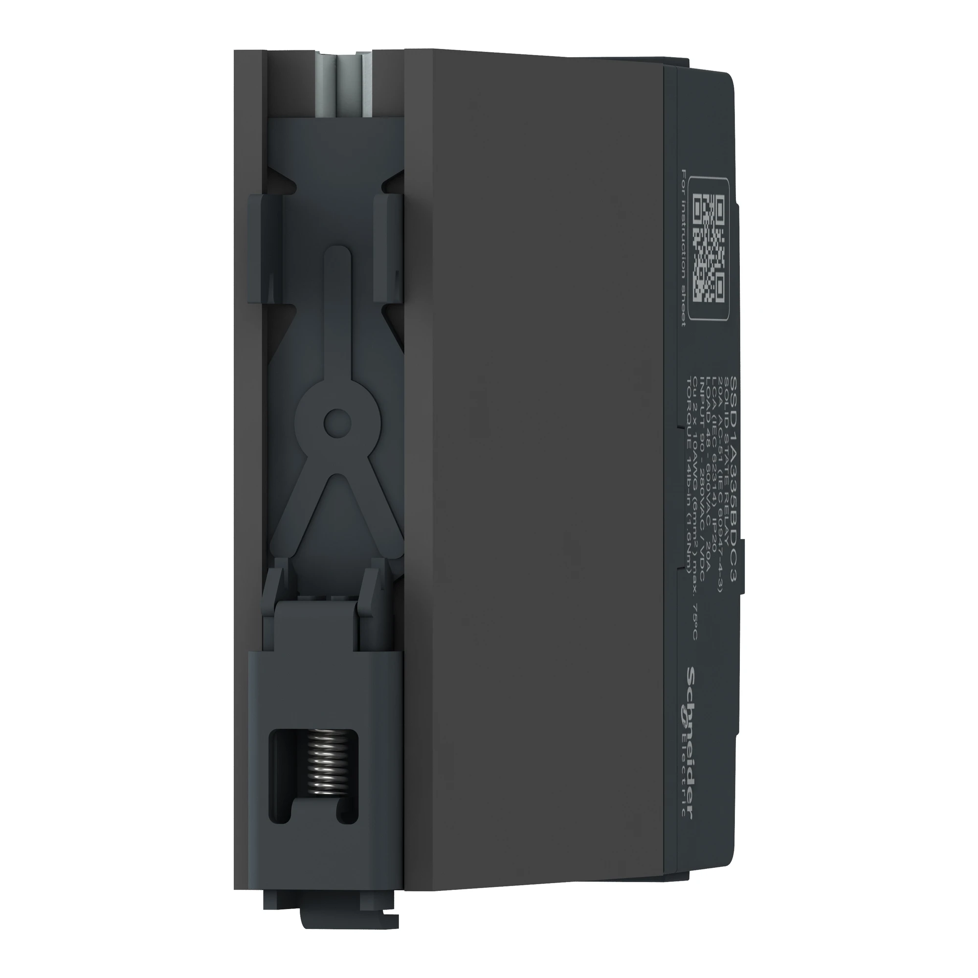 Schneider Electric SSD1A320M7RC3 Semiconductor relay, DIN rail, Input:90-280VACDC, Output:48-600VAC, 20A, 1ph, momentary switching, FZ (img_002)