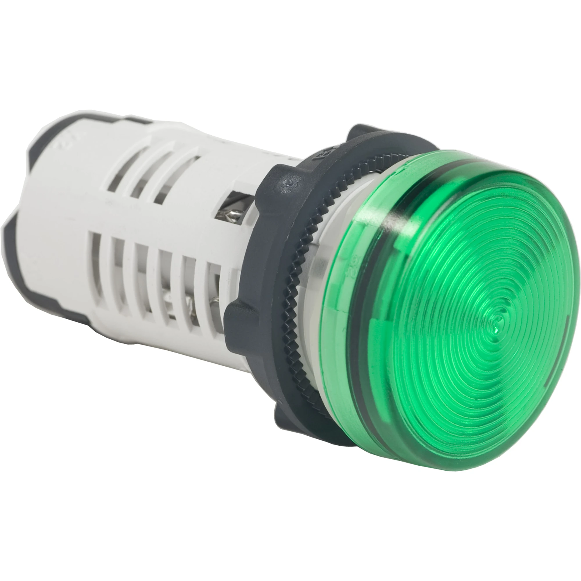 Schneider Electric XB7EV03GP Indicator light, Harmony XB7, Monoblock, plastic, Ø22mm, green, integrated LED, 120V AC, screw terminal (img_001)