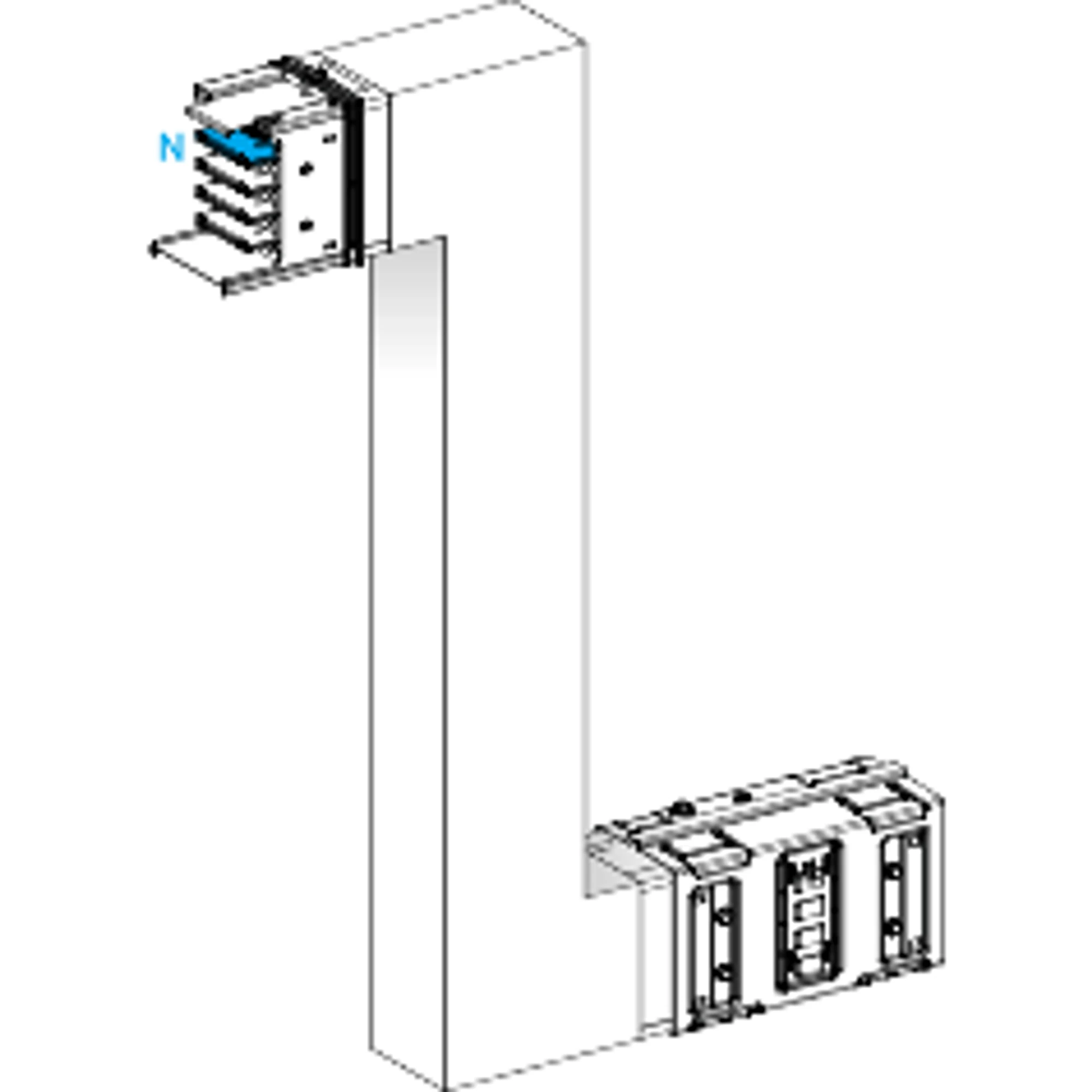 Schneider Electric KSA630DZE41A KSA Z-Element, 630A, vertical, upwards-downwards, selectable length (img_001)