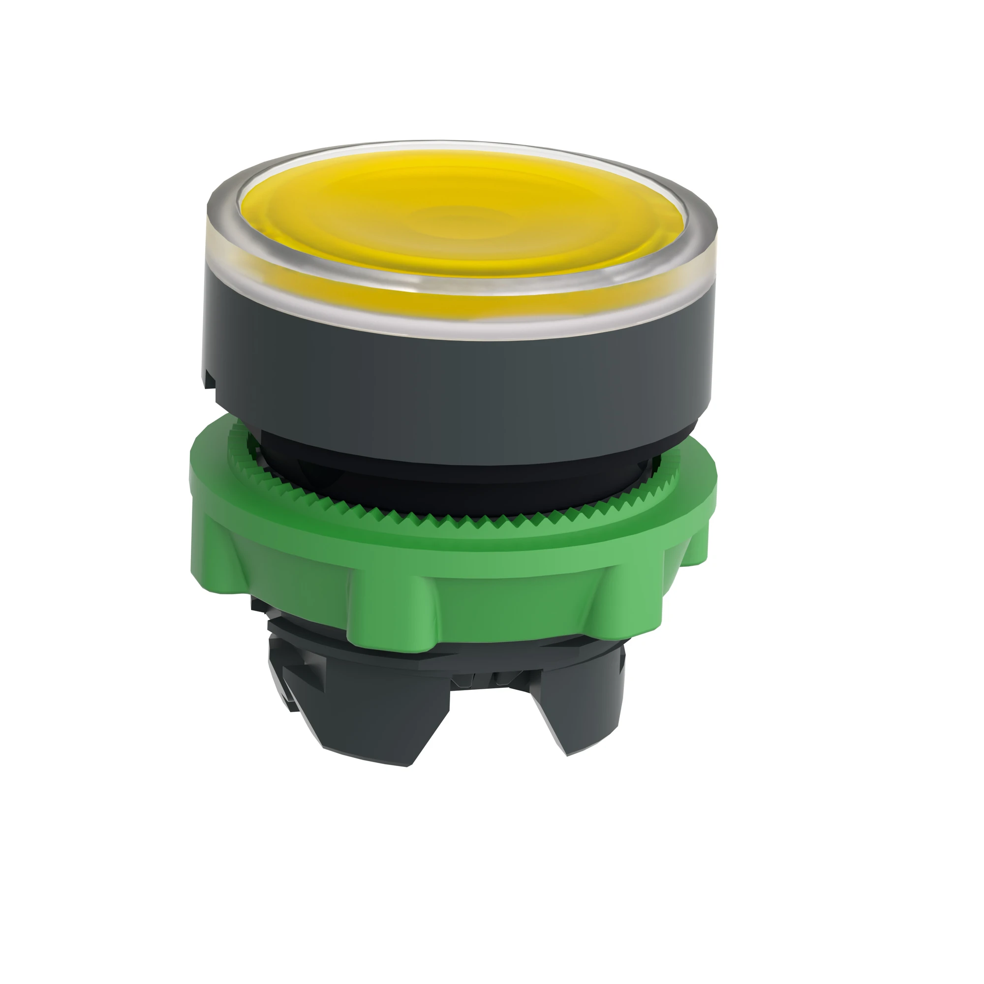Schneider Electric ZB5AH083 Illuminated push-button, front element, Harmony XB5, plastic, 22mm, yellow, unmarked, for universal LED, latching (img_005)