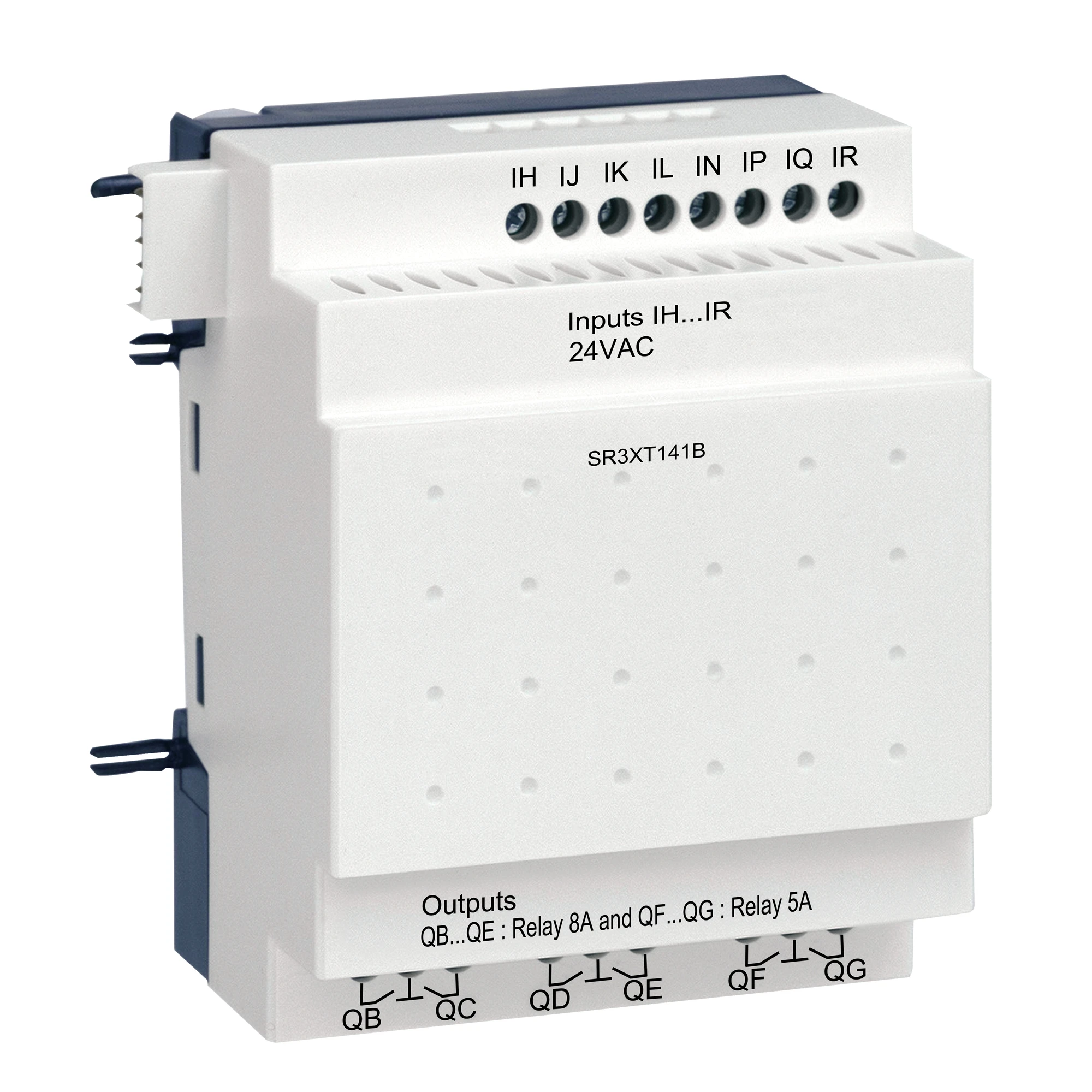 Schneider Electric SR3XT141B Digital Input/Output Module, Zelio Logic, 14 I/O, 24 VAC, Relay Outputs (img_001)
