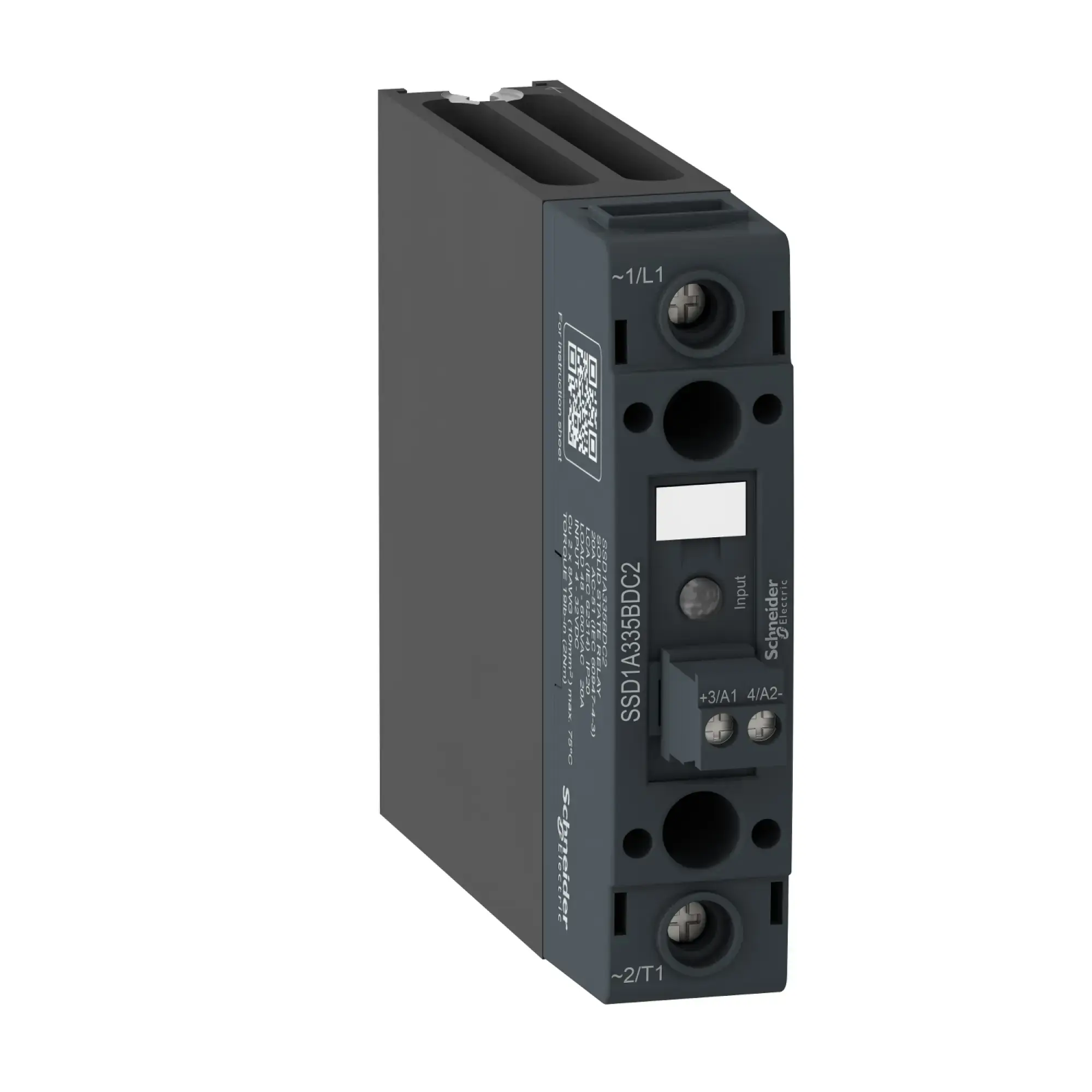 Schneider Electric SSD1A320BDC2 Semiconductor relay, DIN rail, C:4-32VDC, L:48-600VAC, 20A, 1ph, zero voltage switching, SK (img_007)