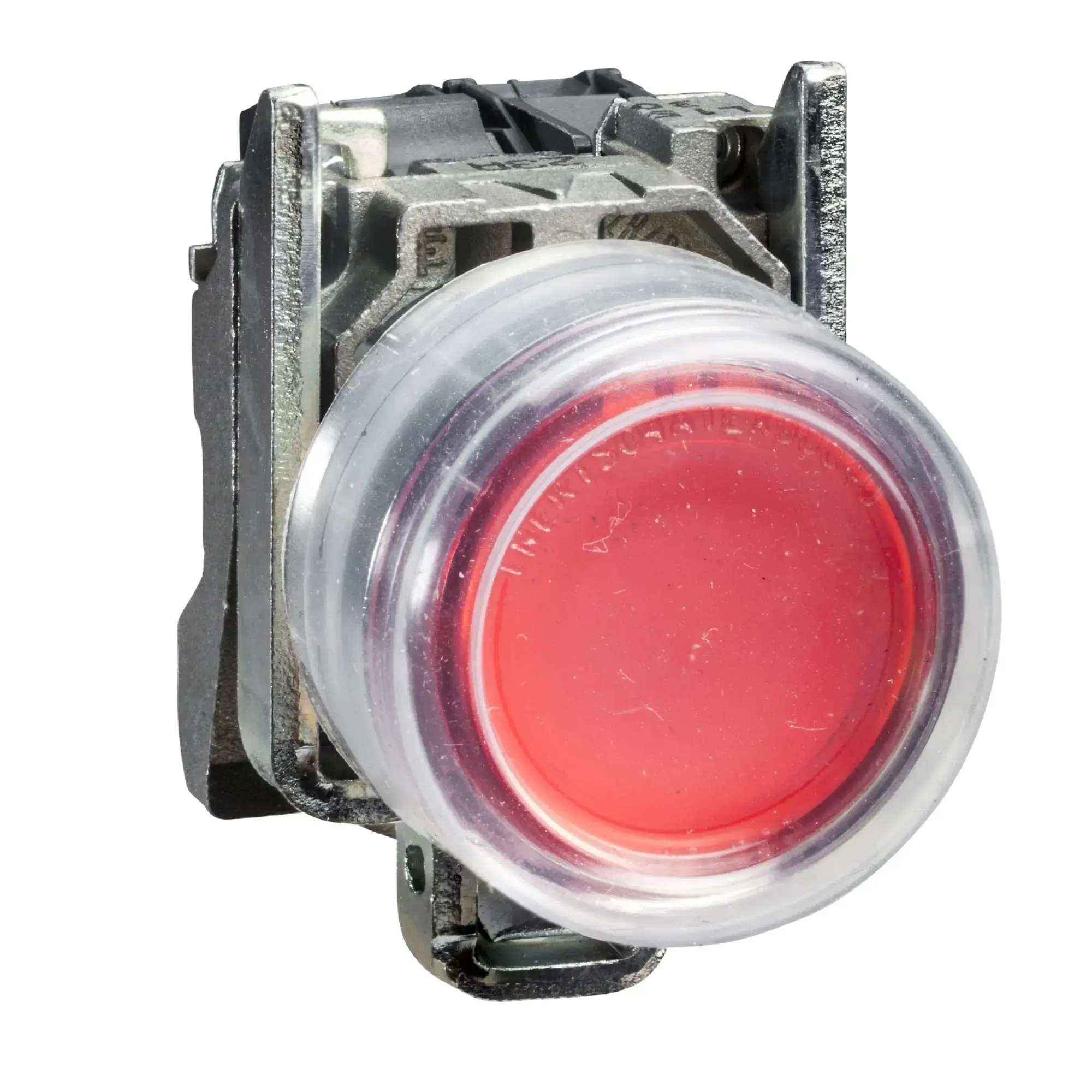 Schneider Electric XB4BP42 Push-button, Harmony XB4, metal, 22mm, red, protruding, unlabelled, momentary, with protective cap, 1NC (img_004)