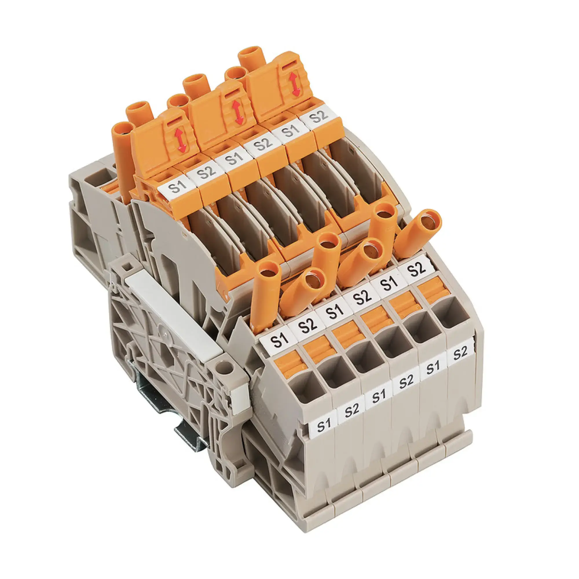 Weidmüller 8000082521 Test-disconnect terminal, PUSH IN, dark beige, 6 mm², 30 A, 500 V, Number of connections: 12, Number of levels: 1 LST_CT_3PHASE_ATTB_OR (img_001)