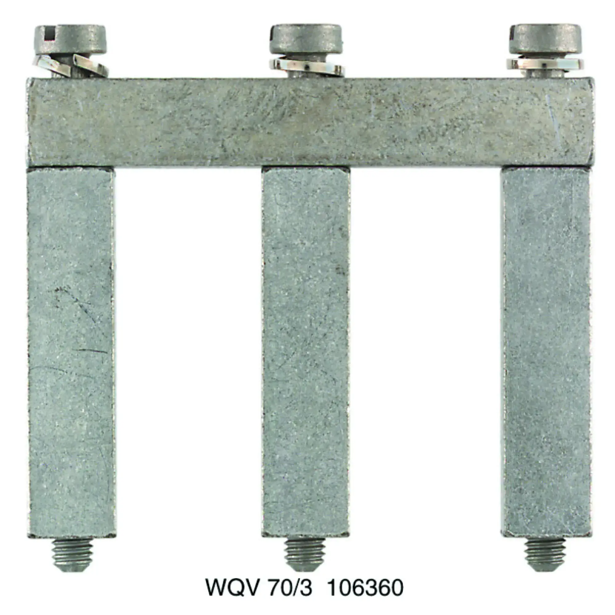 Weidmüller 1063600000 Cross-connector (terminal), when screwed in, Silver grey, 232 A, Number of poles: 3, Pitch in mm: 27.00, Insulated: No, Width: 10 mm (img_001) Weidmüller 1063600000 Cross-connector (terminal), when screwed in, Silver grey, 232 A, Number of poles: 3, Pitch in mm: 27.00, Insulated: No, Width: 10 mm (img_001)