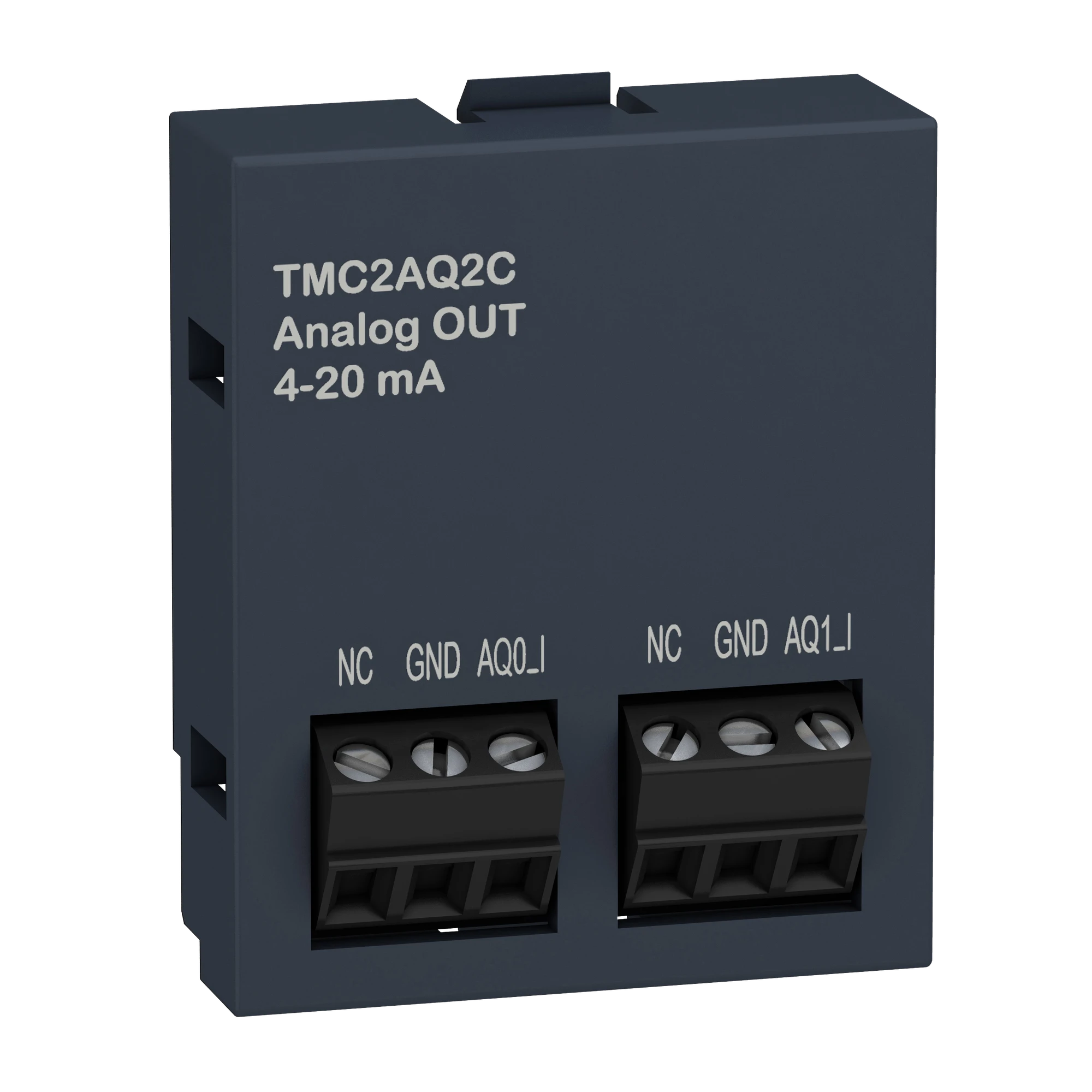 Schneider Electric TMC2AQ2C Plug-in module, Modicon M221, I/O Extension, 2 Analog Outputs, Current, Resolution 12 Bit, Screw Terminals (img_001) Schneider Electric TMC2AQ2C Plug-in module, Modicon M221, I/O Extension, 2 Analog Outputs, Current, Resolution 12 Bit, Screw Terminals (img_001)
