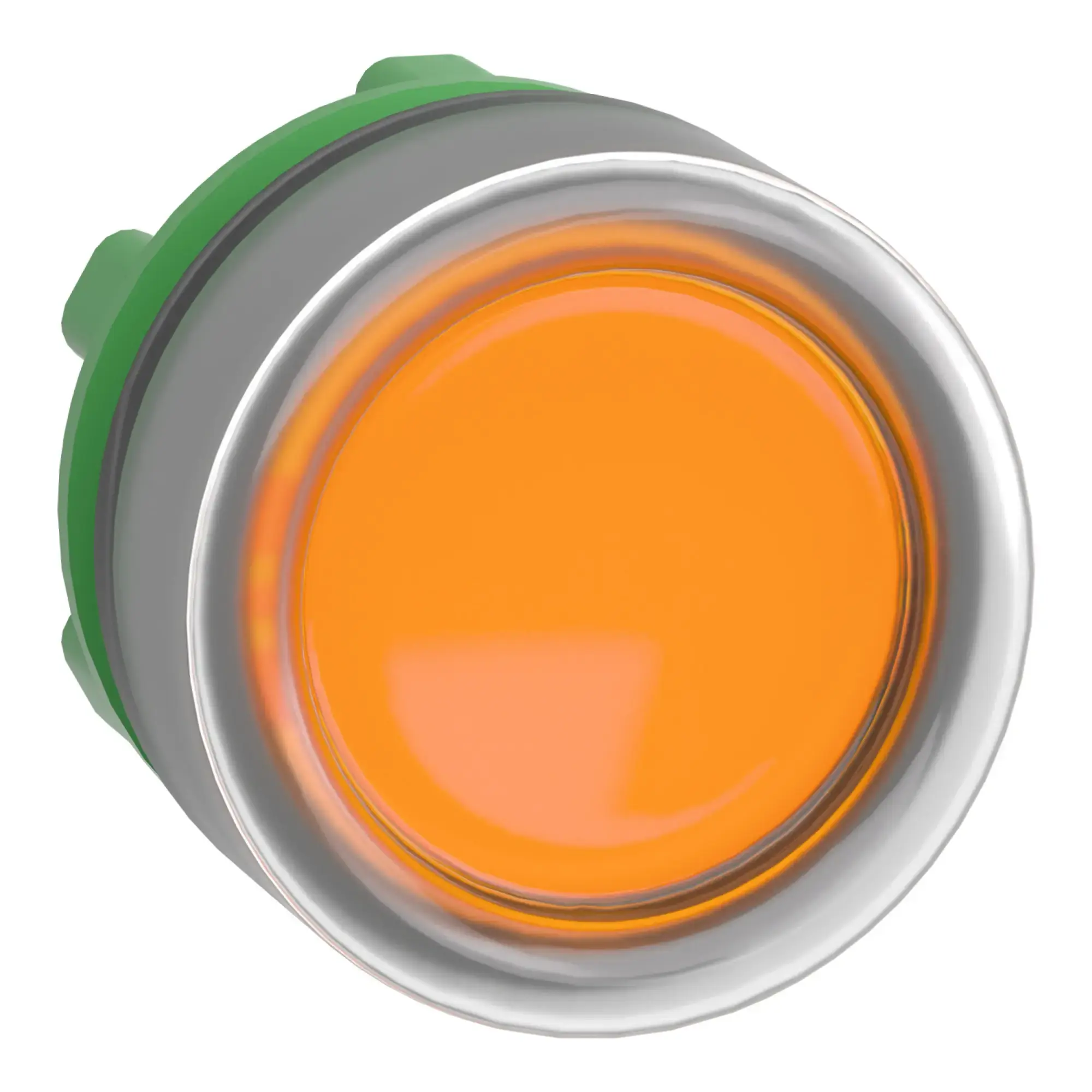 Schneider Electric ZB5AW553C0 Illuminated push button, front element, Harmony XB5, plastic, 22mm, light gray, orange, for universal LED, with protective cap (img_008)