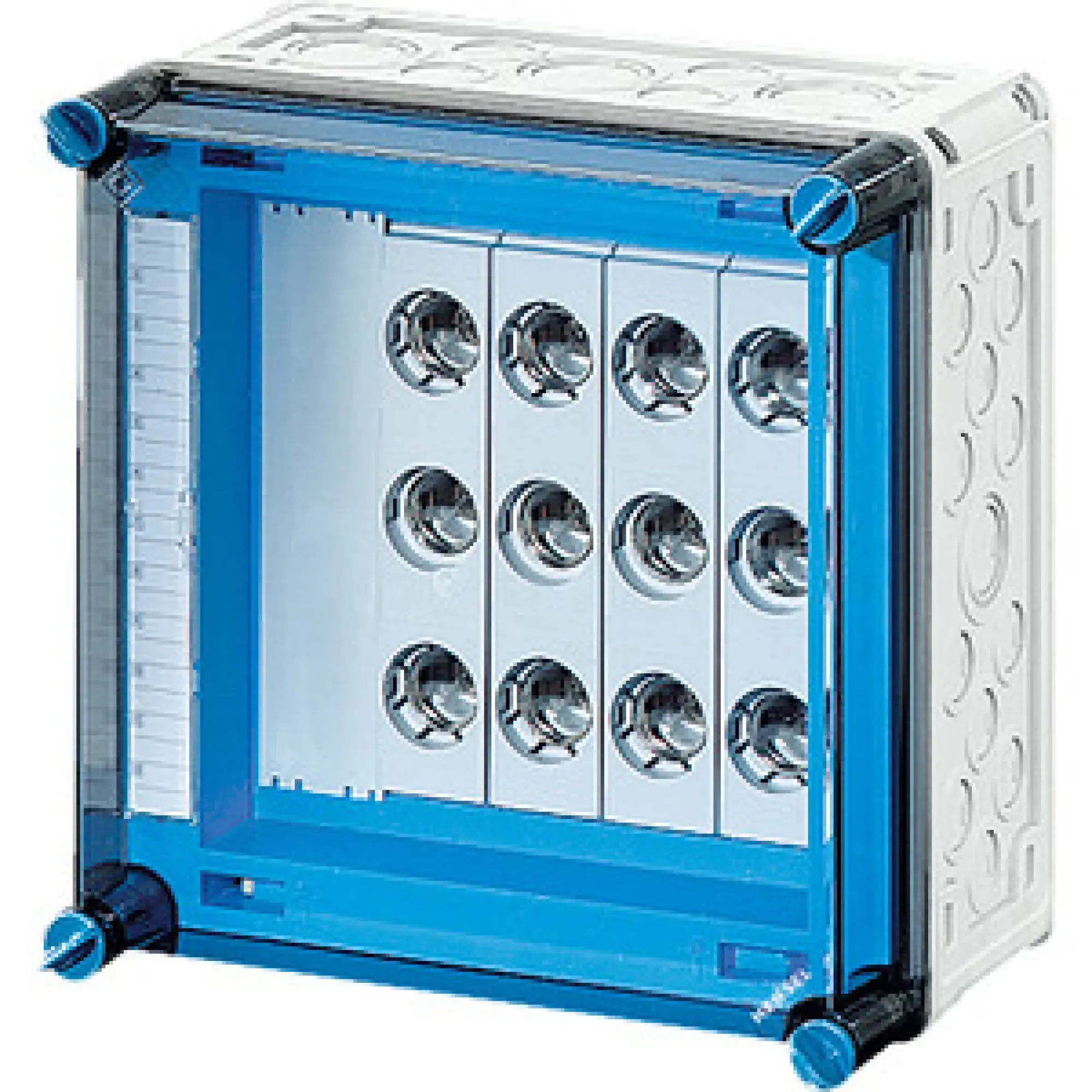 Hensel 2000621 Mi-Sicherungsgehäuse, 4x3x25A, DII, E27 auf Sammelschiene 250 A, 5polig Mi 3225 (img_002) Hensel 2000621 Mi-Sicherungsgehäuse, 4x3x25A, DII, E27 auf Sammelschiene 250 A, 5polig Mi 3225 (img_002)