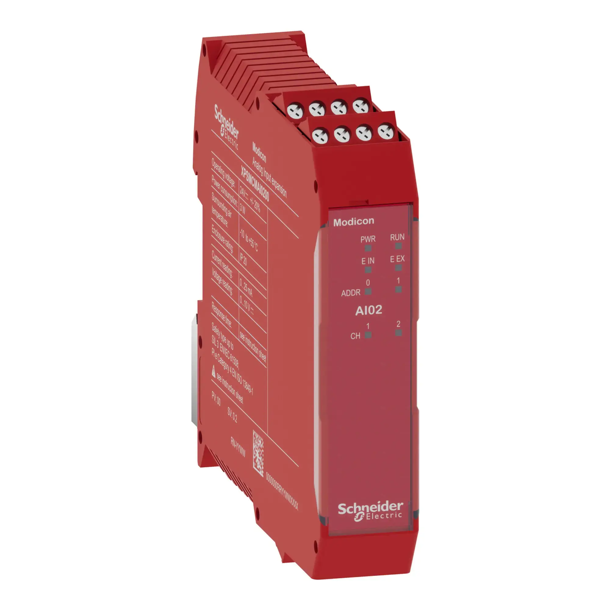 Schneider Electric XPSMCMAI0200 Analoges Erweiterungsmodul Modicon XPSMCM, 2 sichere Analogeingänge, 0/2-10V, 0/4-20 mA, Schraubklemmen XPSMCMAI0200 (img_001)