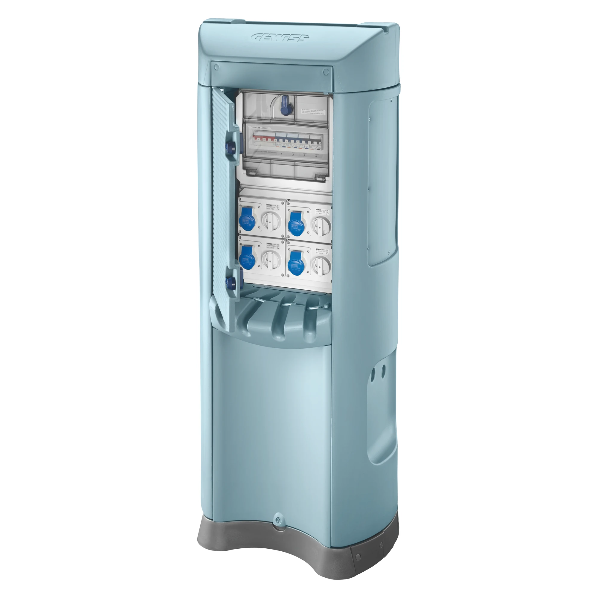 GEWISS GW68832A Steckdosenkombination QMC200 freistehend mit 6 IEC3x16A schaltbar Blau IP44 (img_001) GEWISS GW68832A Steckdosenkombination QMC200 freistehend mit 6 IEC3x16A schaltbar Blau IP44 (img_001)