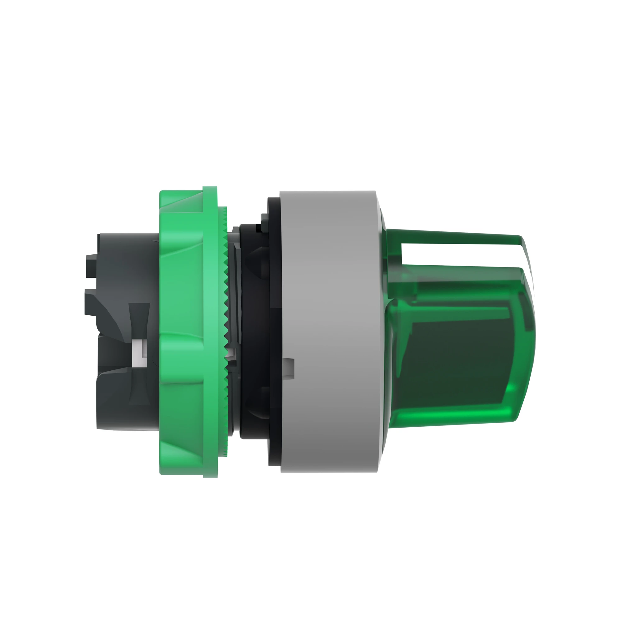 Schneider Electric ZB5AK1433C0 Illuminated selector switch, front element, Harmony XB5, plastic, 22mm, green, for universal LED, 2 positions, momentary (img_004)