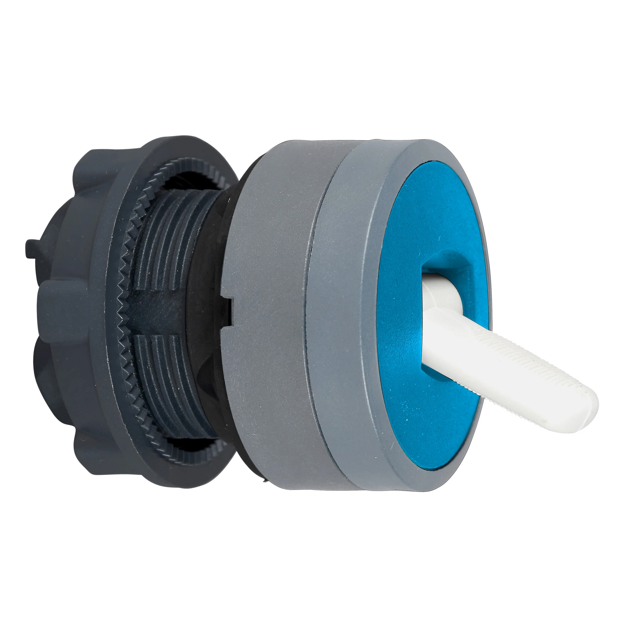 Schneider Electric ZB5AD2806C0 Toggle switch, front element, Harmony XB5, plastic, 22mm, light gray, blue, 2 positions, latching (img_001)