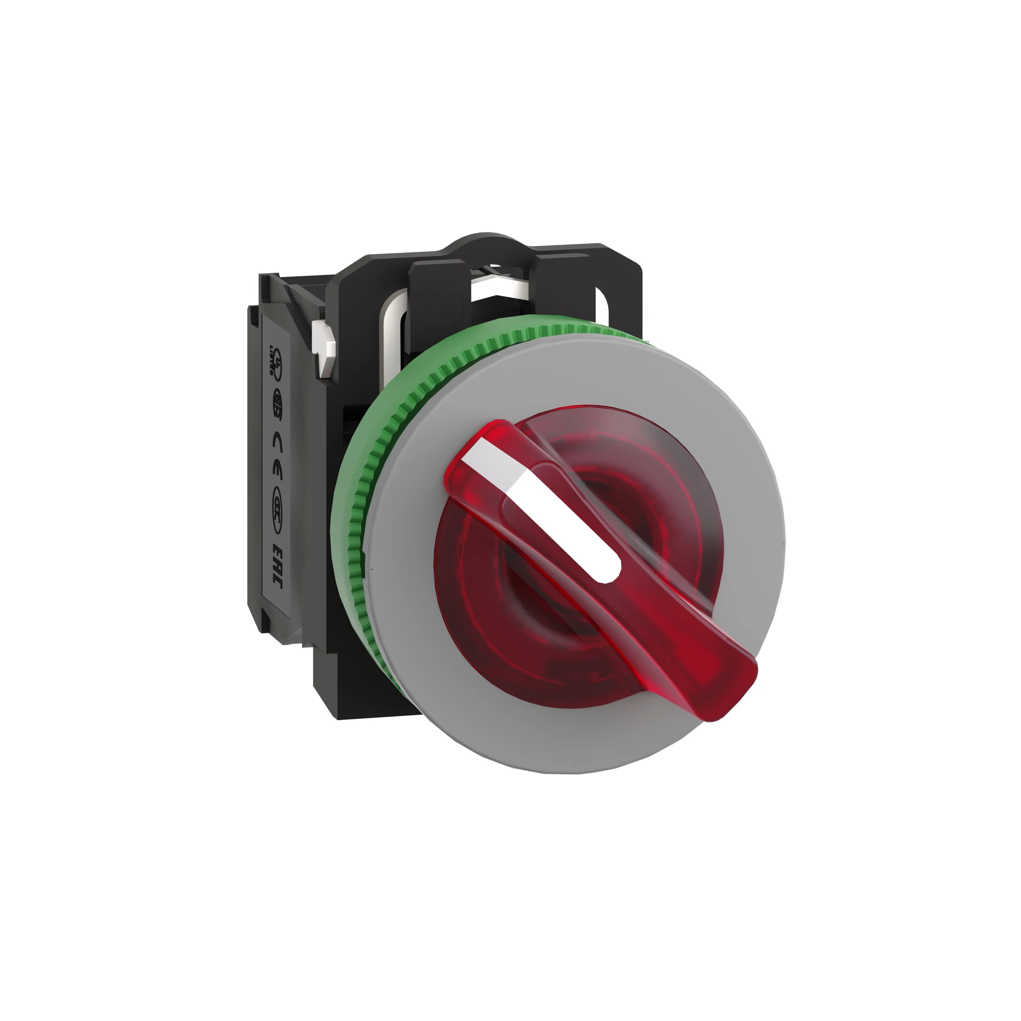 Schneider Electric XB5FK124M5C0 Illuminated Selector Switch, Harmony XB5F, Plastic, Light Gray, Red, 30mm, Universal LED, 2 positions, 1NC + 1NO, 230-240V AC (img_001) Schneider Electric XB5FK124M5C0 Illuminated Selector Switch, Harmony XB5F, Plastic, Light Gray, Red, 30mm, Universal LED, 2 positions, 1NC + 1NO, 230-240V AC (img_001)