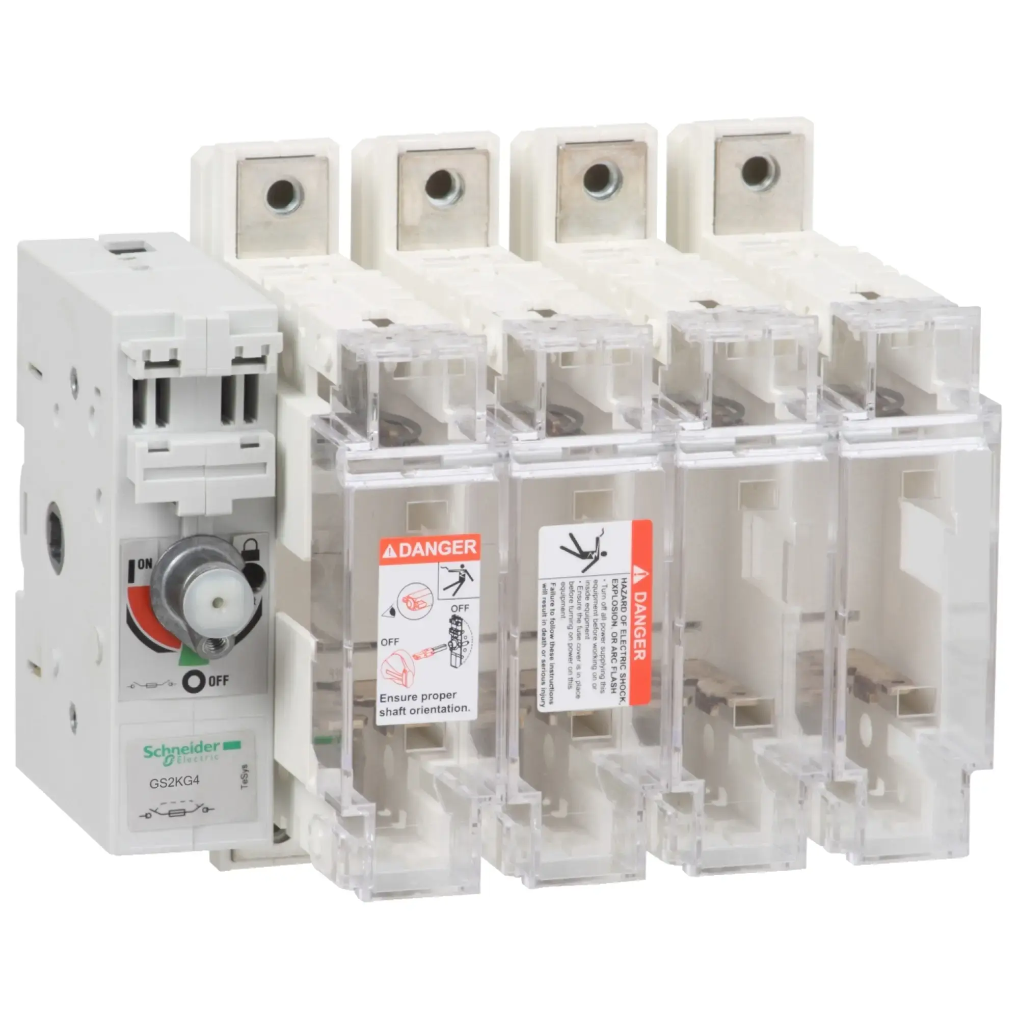 Schneider Electric GS2KG4 Load disconnect switch w. fuses TeSys GS2K, 4p, 125A, DIN 22x58mm (img_002)